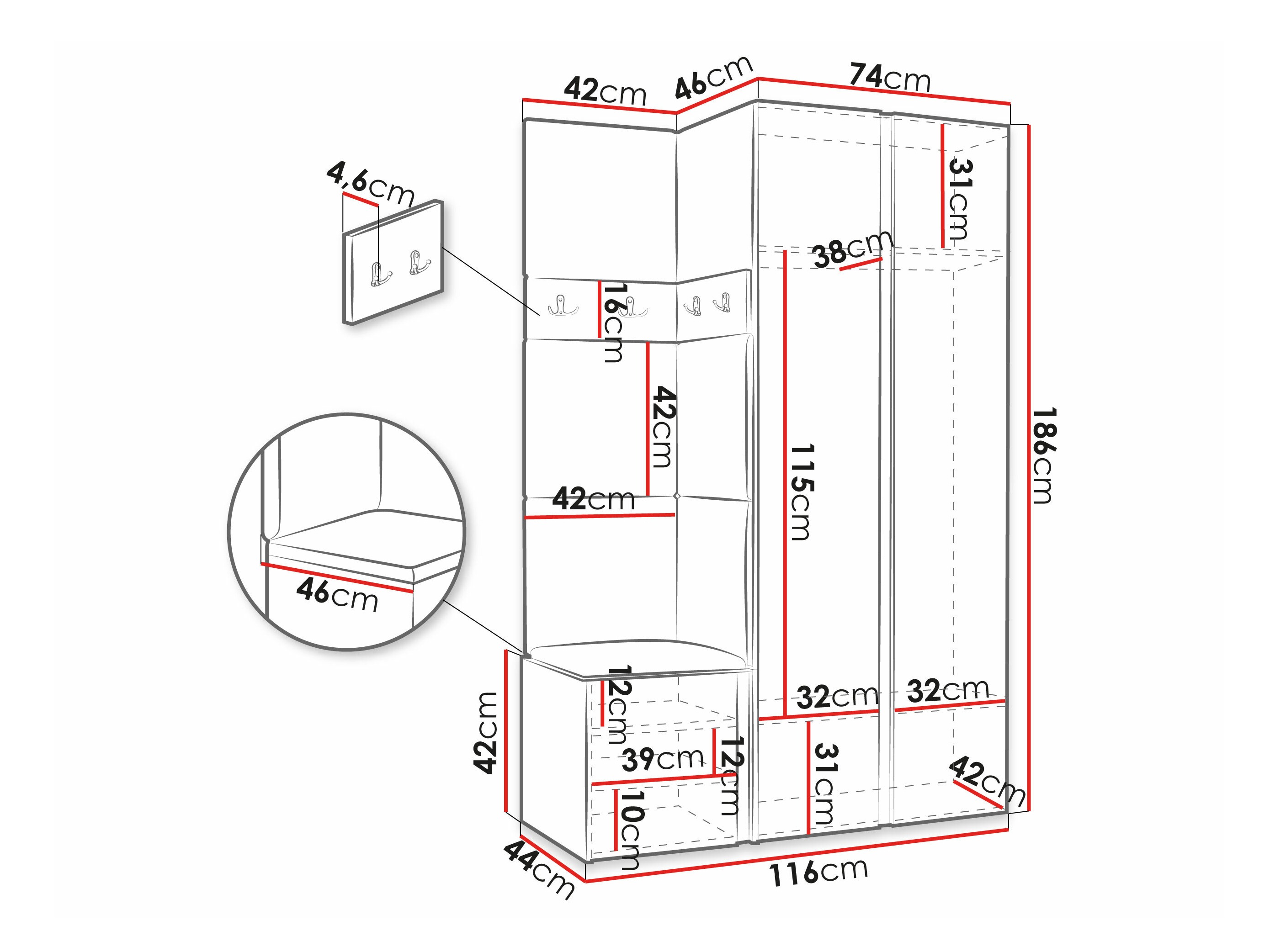 Hallway set Pinis XXVI (White)