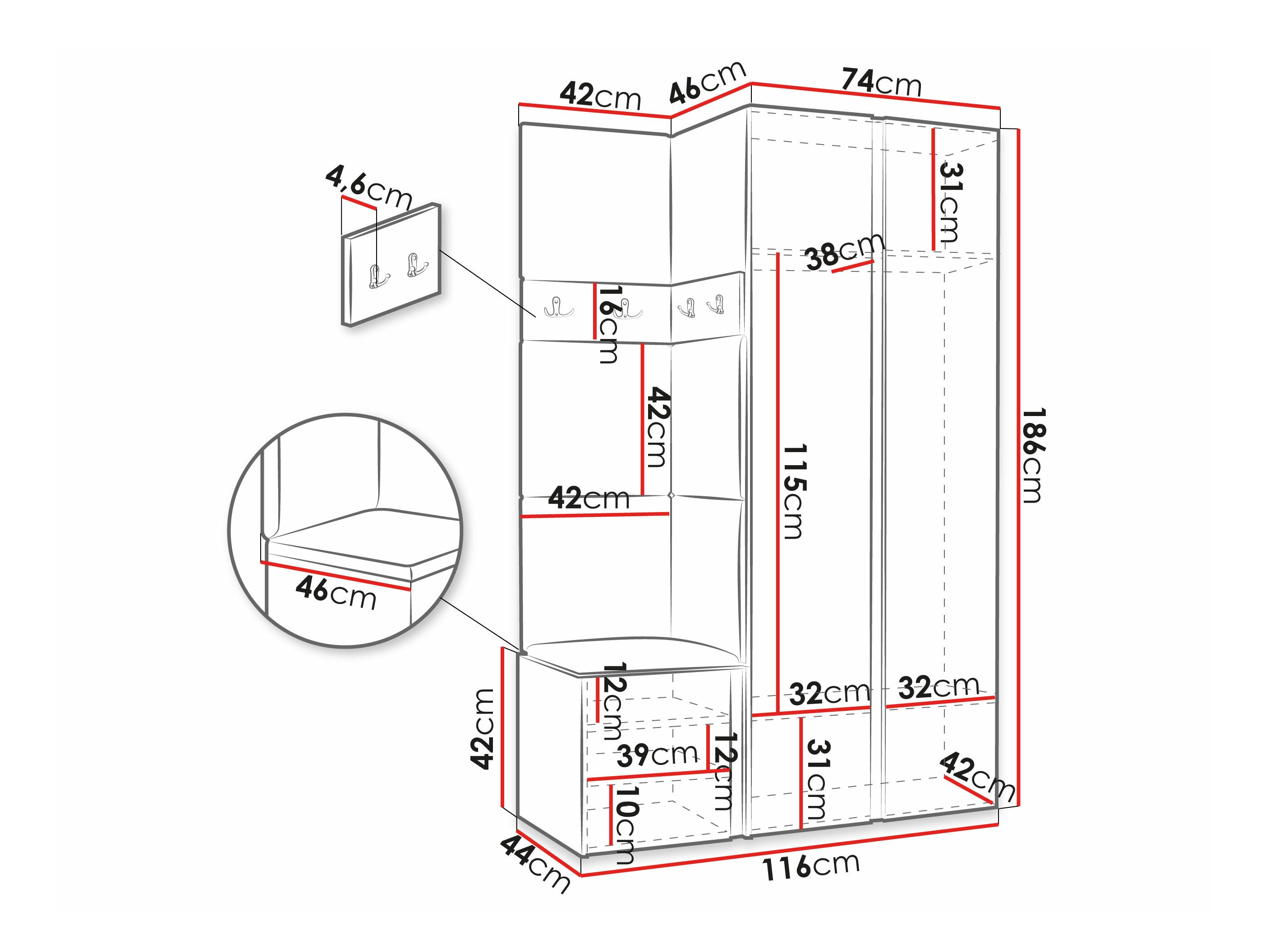 Hallway set Pinis XXVI (White)