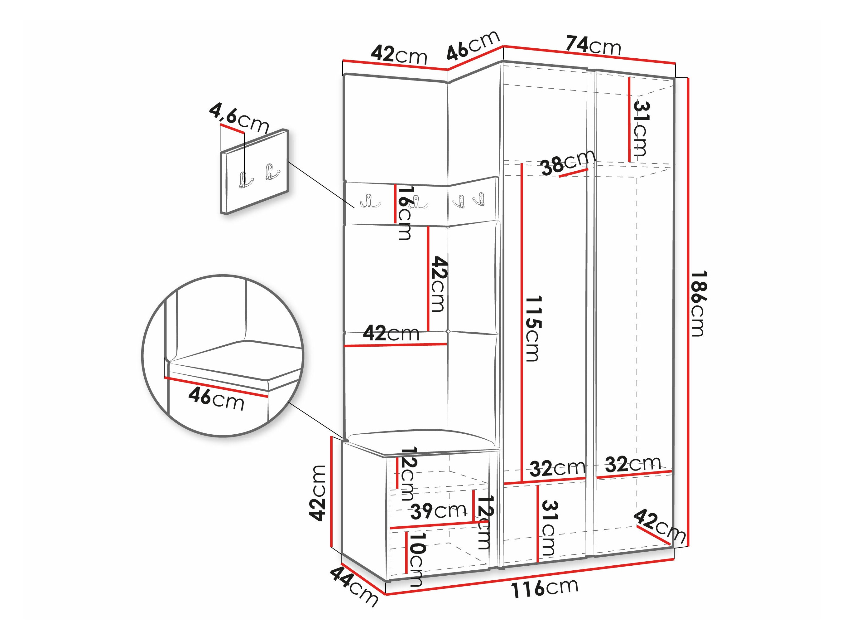 Hallway set Pinis XXVI (White)