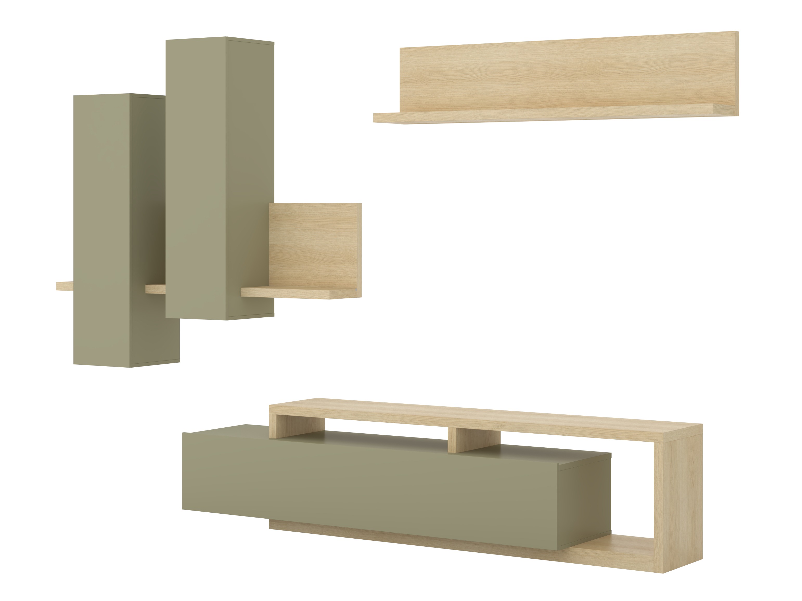 Living room set Lutiva 100 (Eucalyptus + Oak)