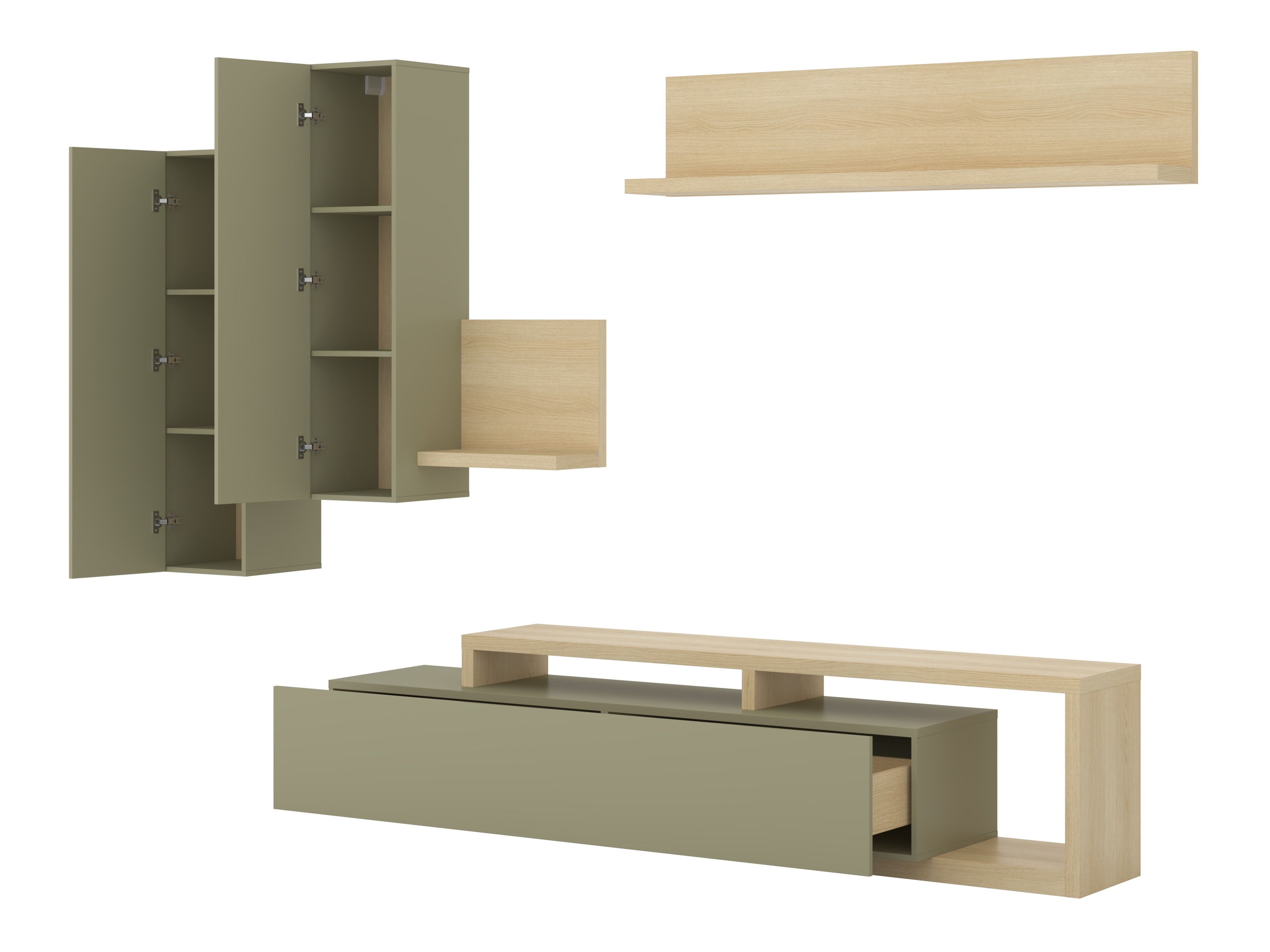 Living room set Lutiva 100 (Eucalyptus + Oak)
