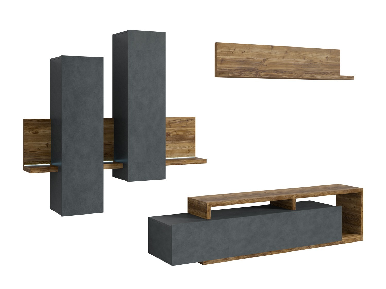 Living room set Lutiva 100 (Matera grey + Dark spruce)