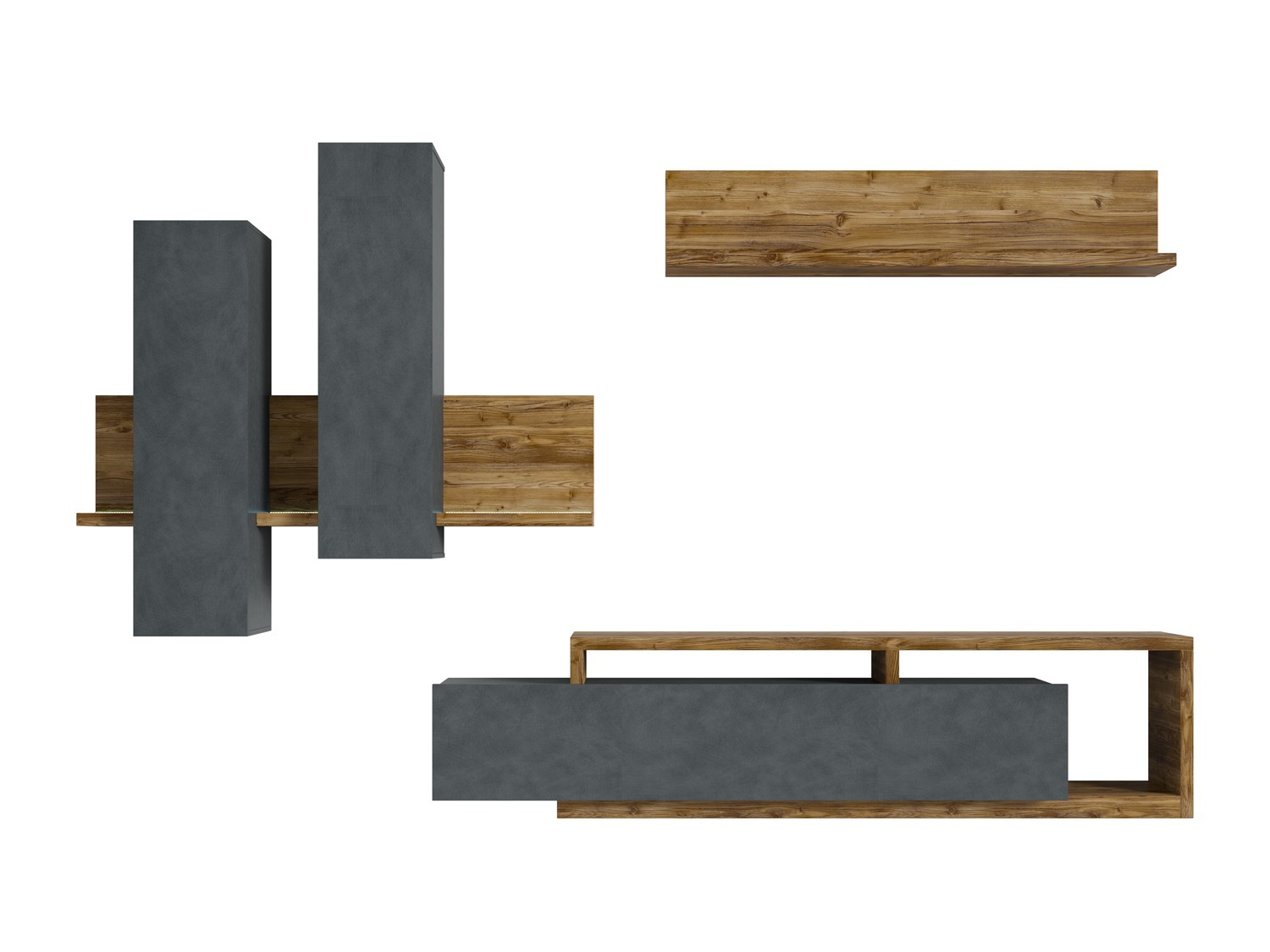 Living room set Lutiva 100 (Matera grey + Dark spruce)