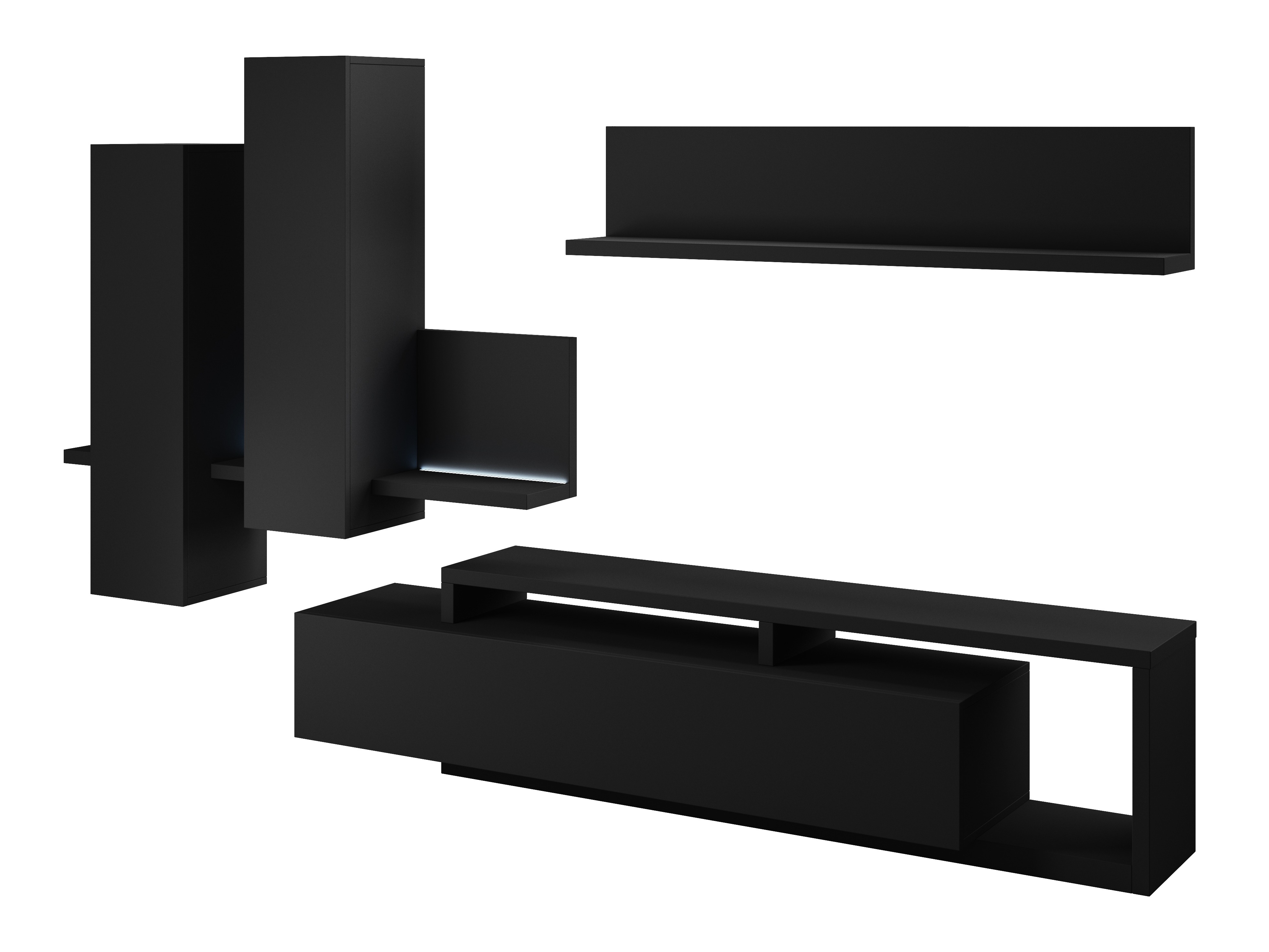 Living room set Lutiva 100 (Matte black)