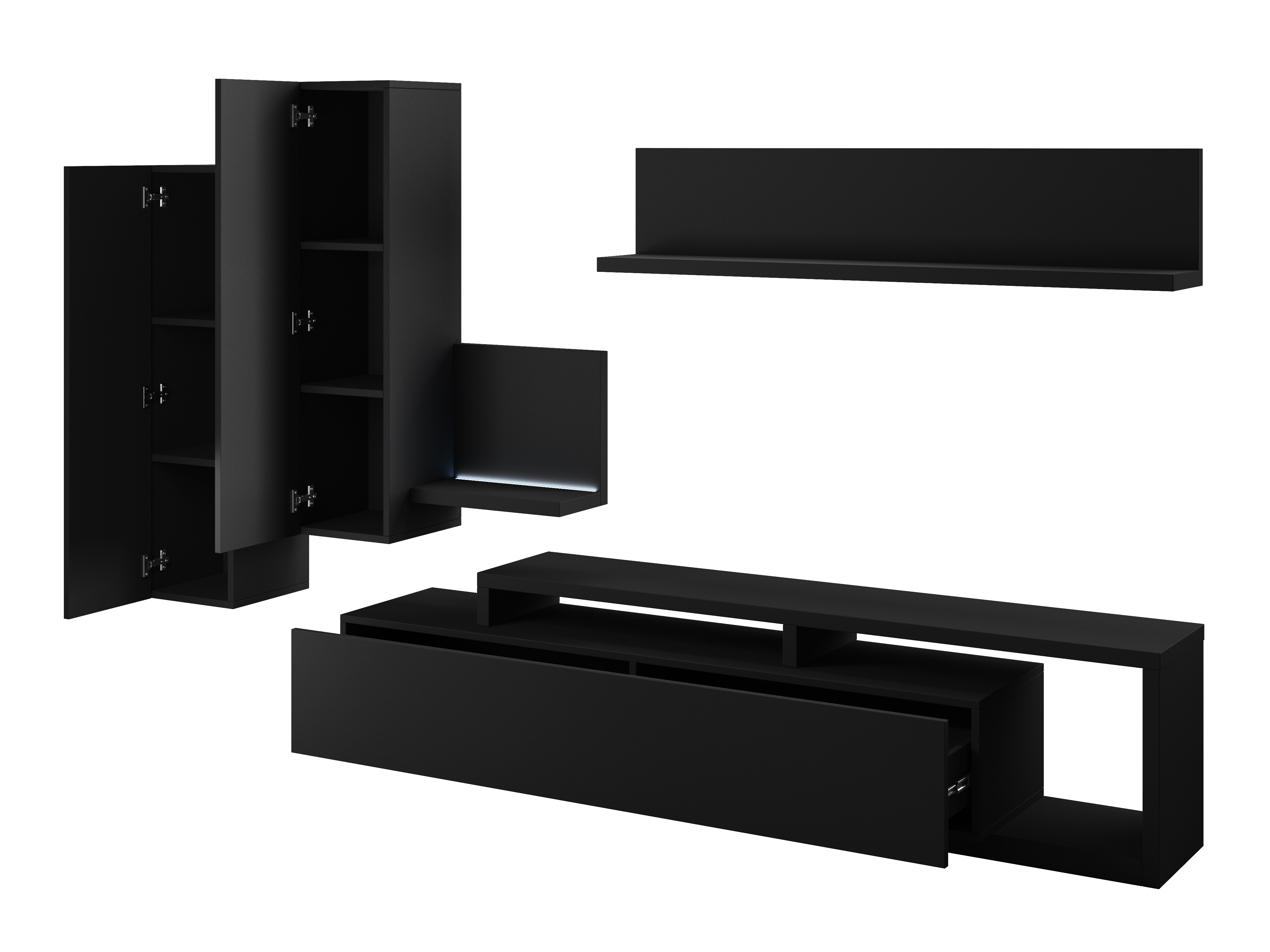 Living room set Lutiva 100 (Matte black)