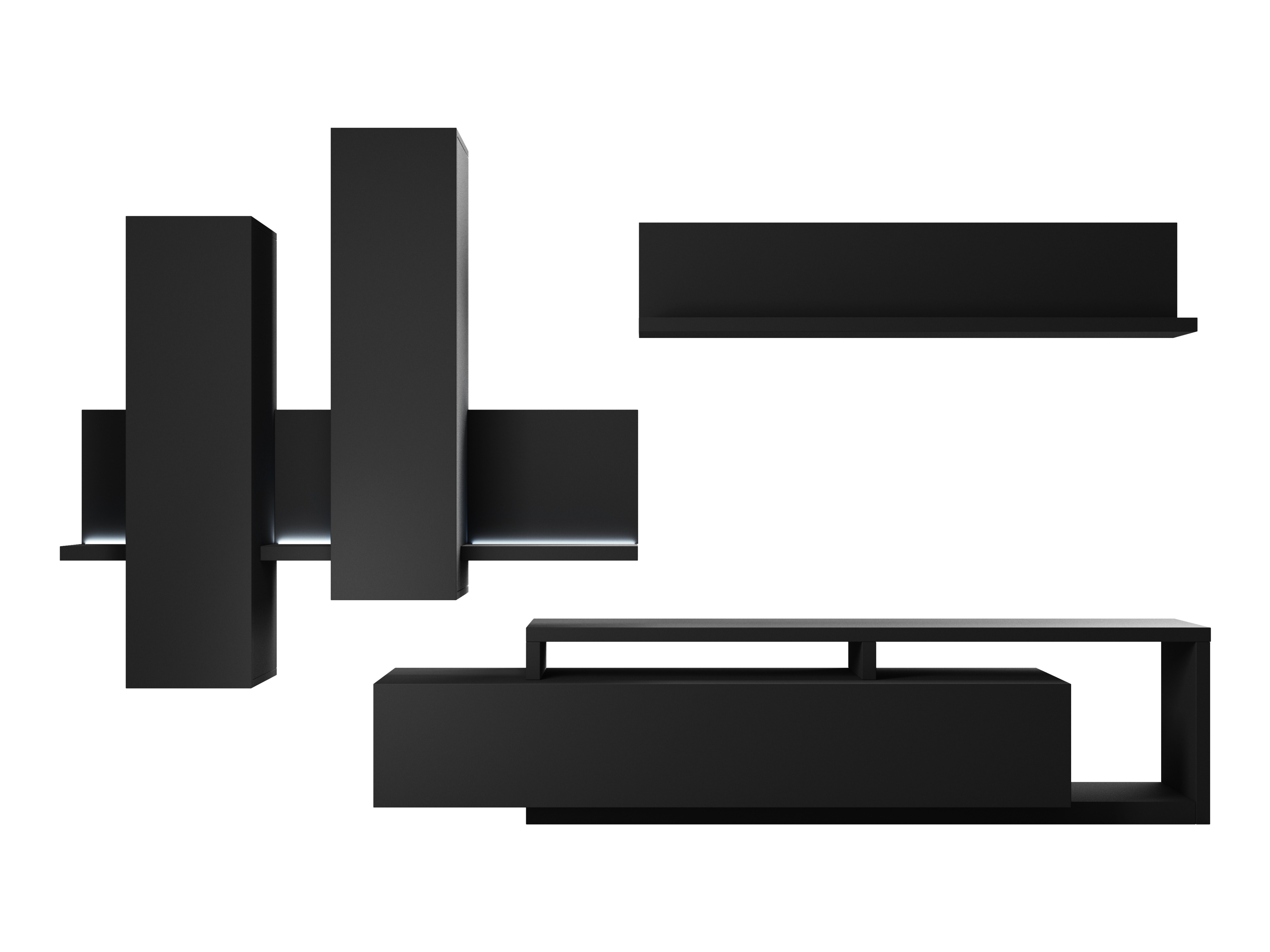 Living room set Lutiva 100 (Matte black)