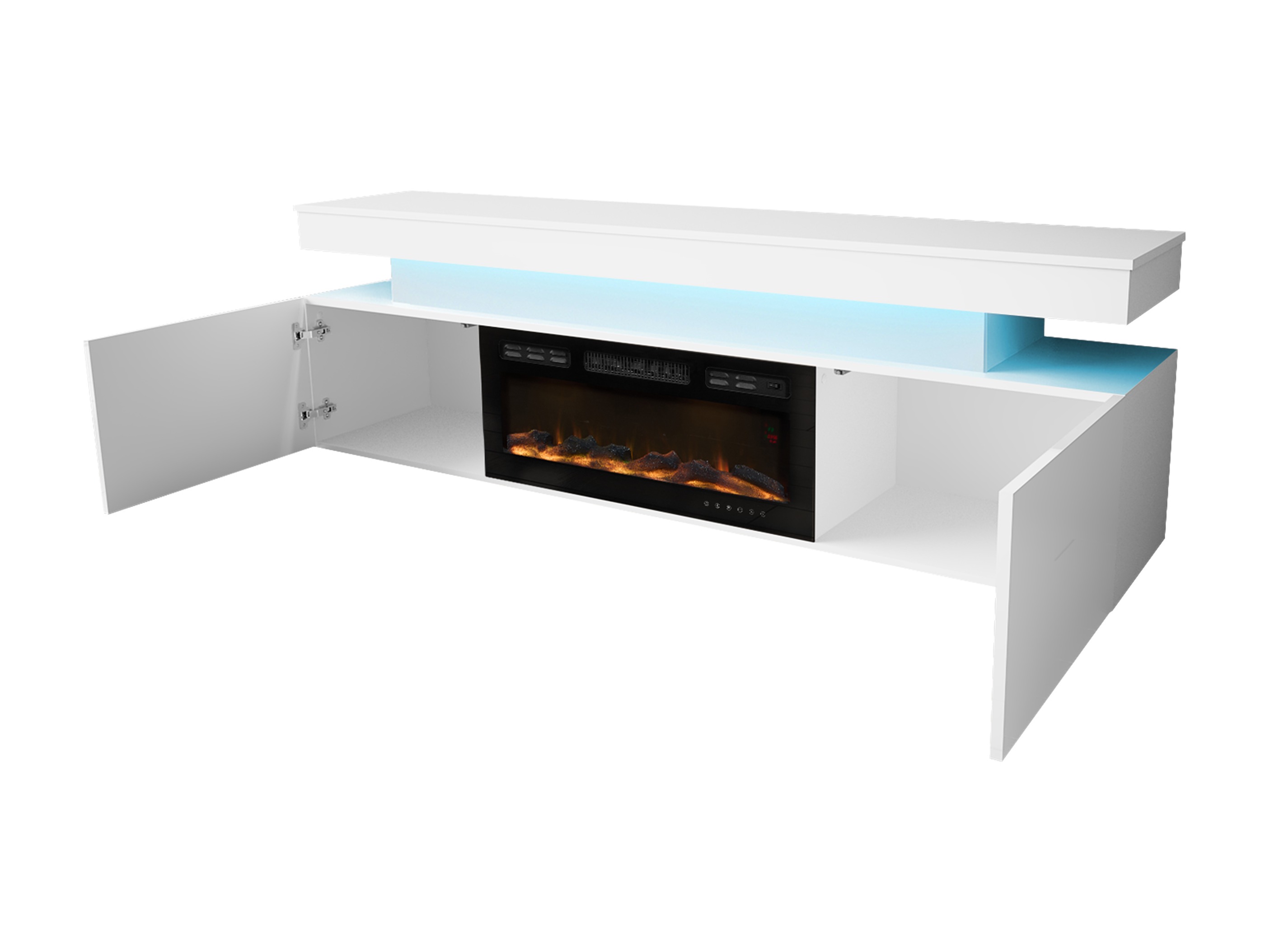 Living room set Monfero 106 (White + Glossy white)