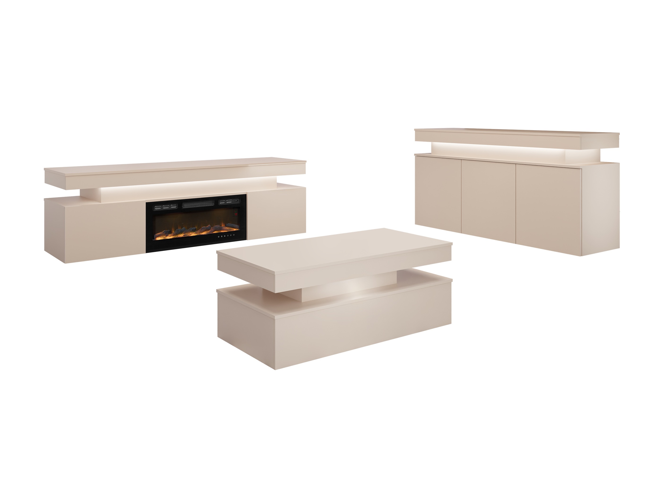 Living room set Monfero I (Light brown)