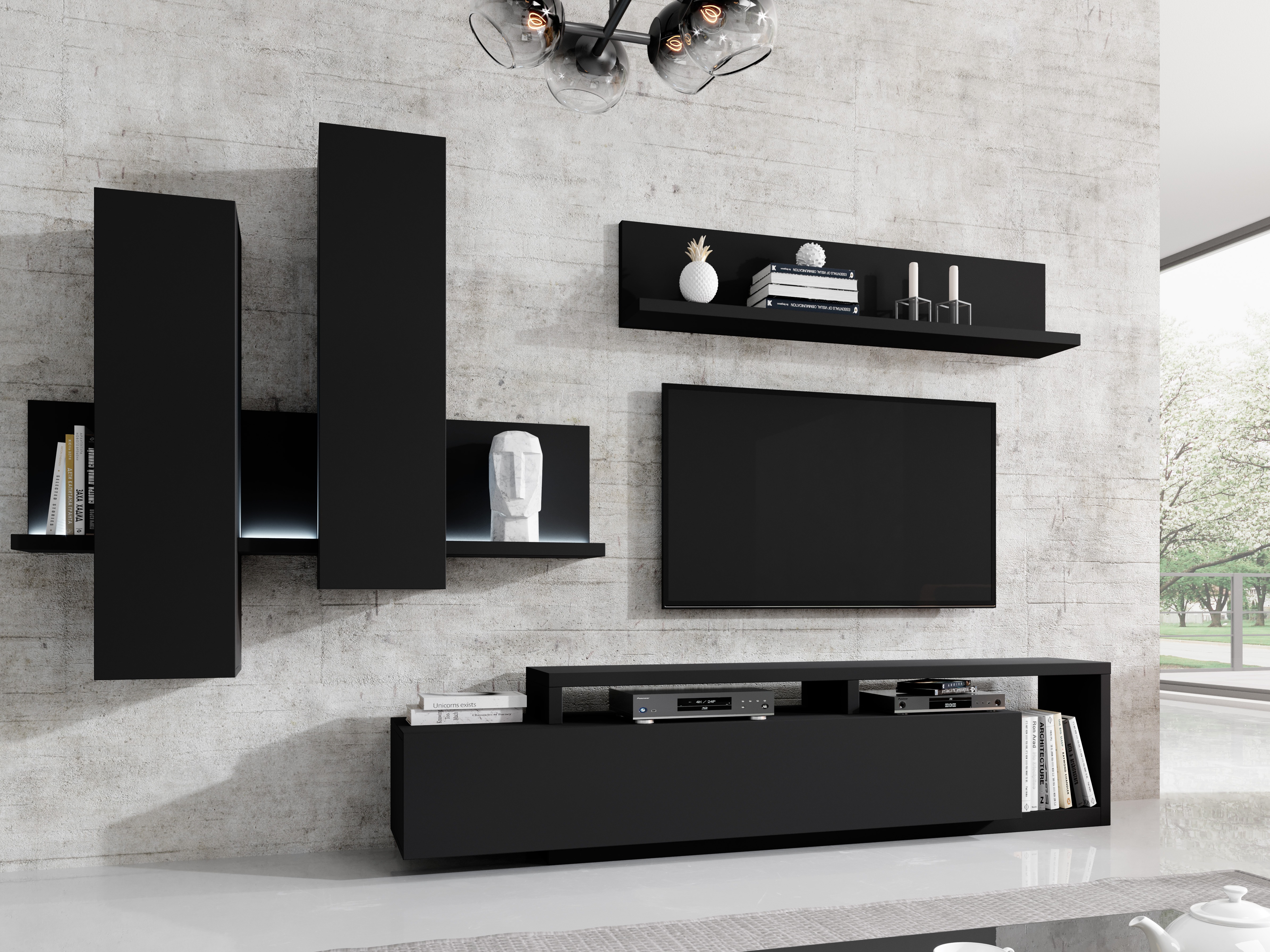 TV stand Lutiva 103 (Matte black)