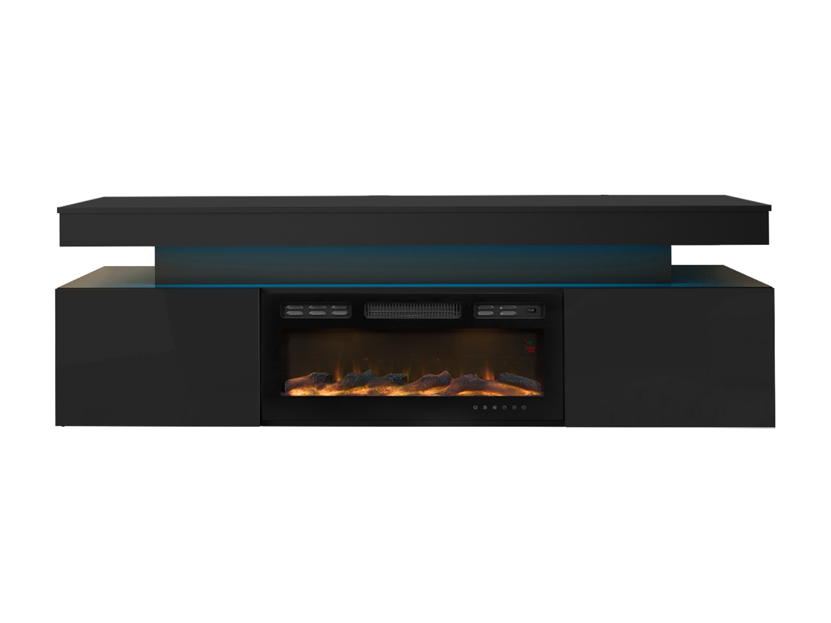 TV stand Monfero 104 (Black + Glossy black)