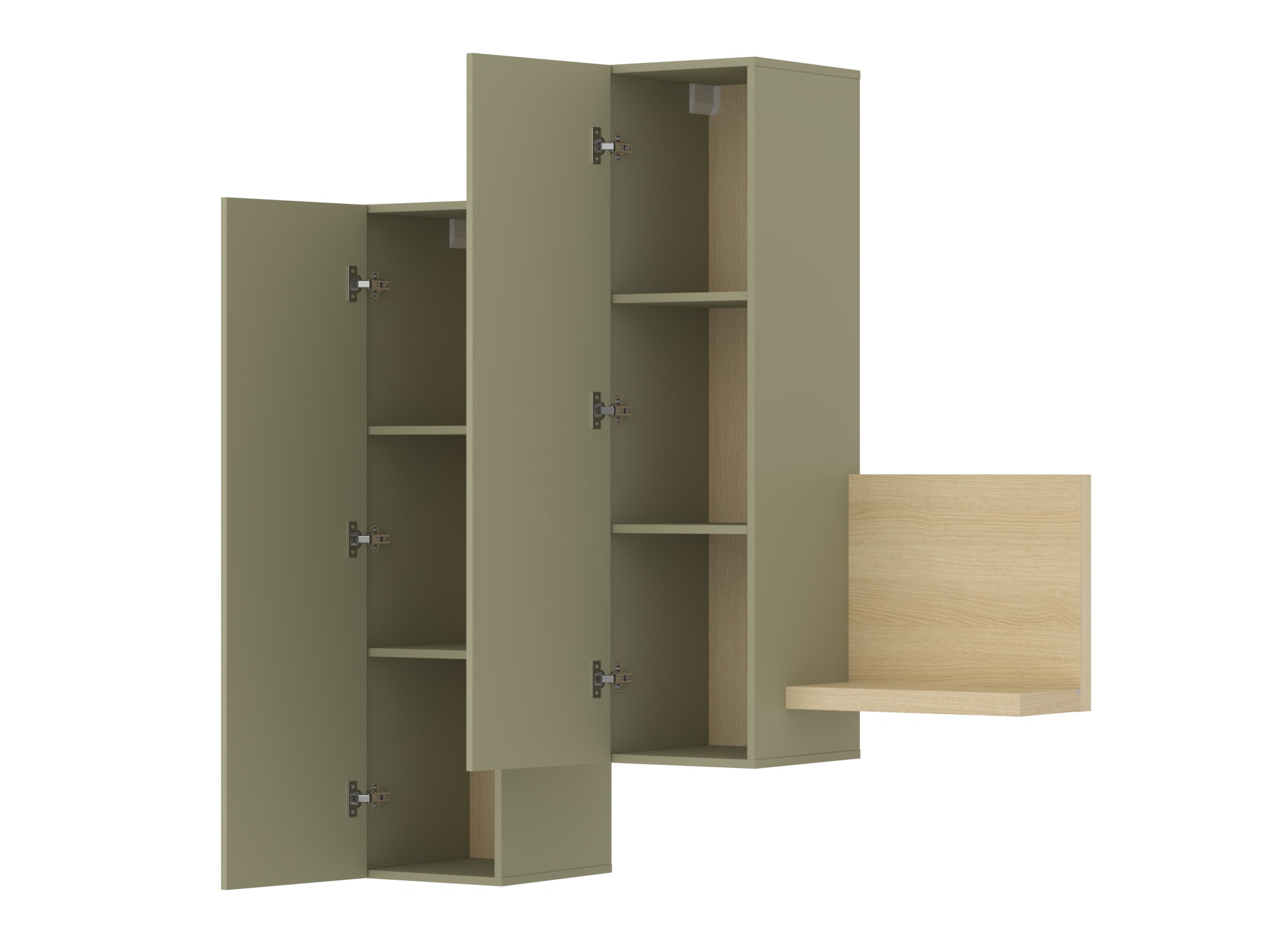 Wall cabinet Lutiva 101 (Eucalyptus + Oak)