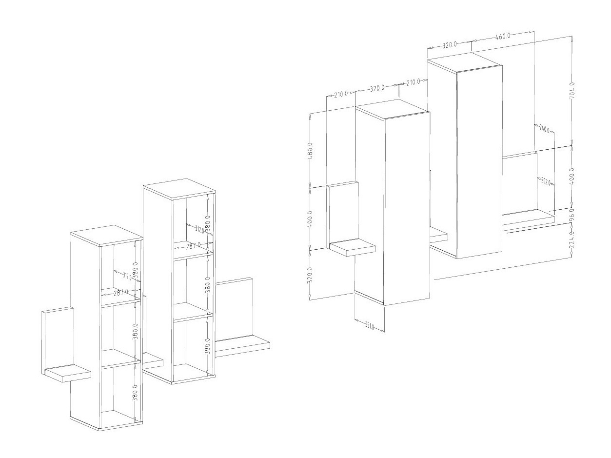 Wall cabinet Lutiva 101 (Matte black)