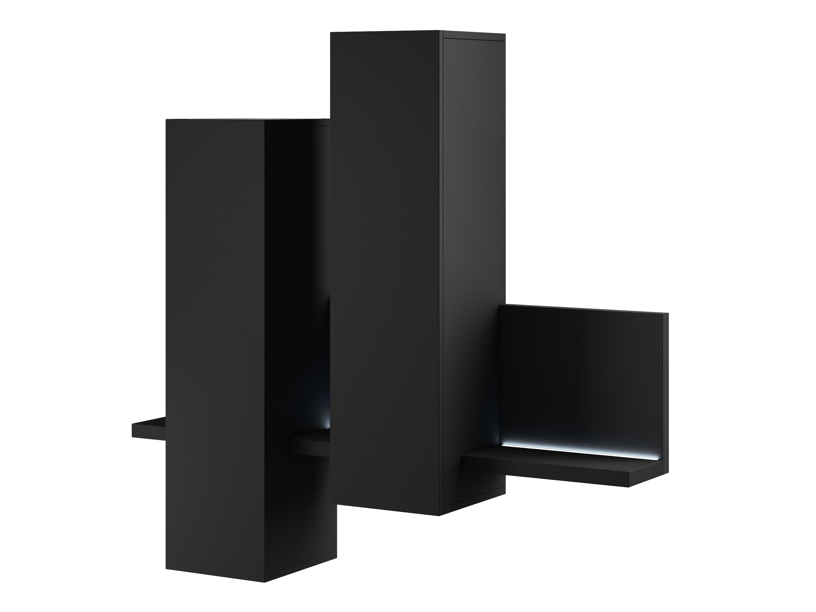 Wall cabinet Lutiva 101 (Matte black)