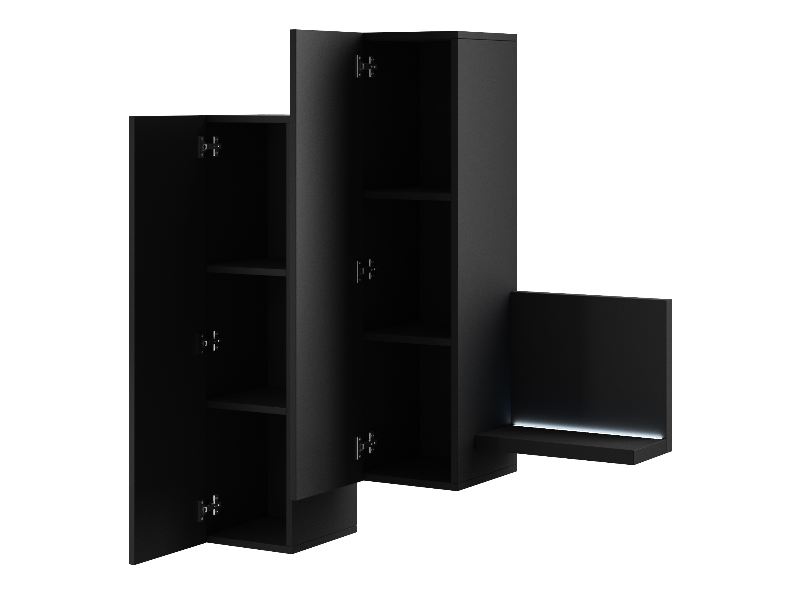 Wall cabinet Lutiva 101 (Matte black)