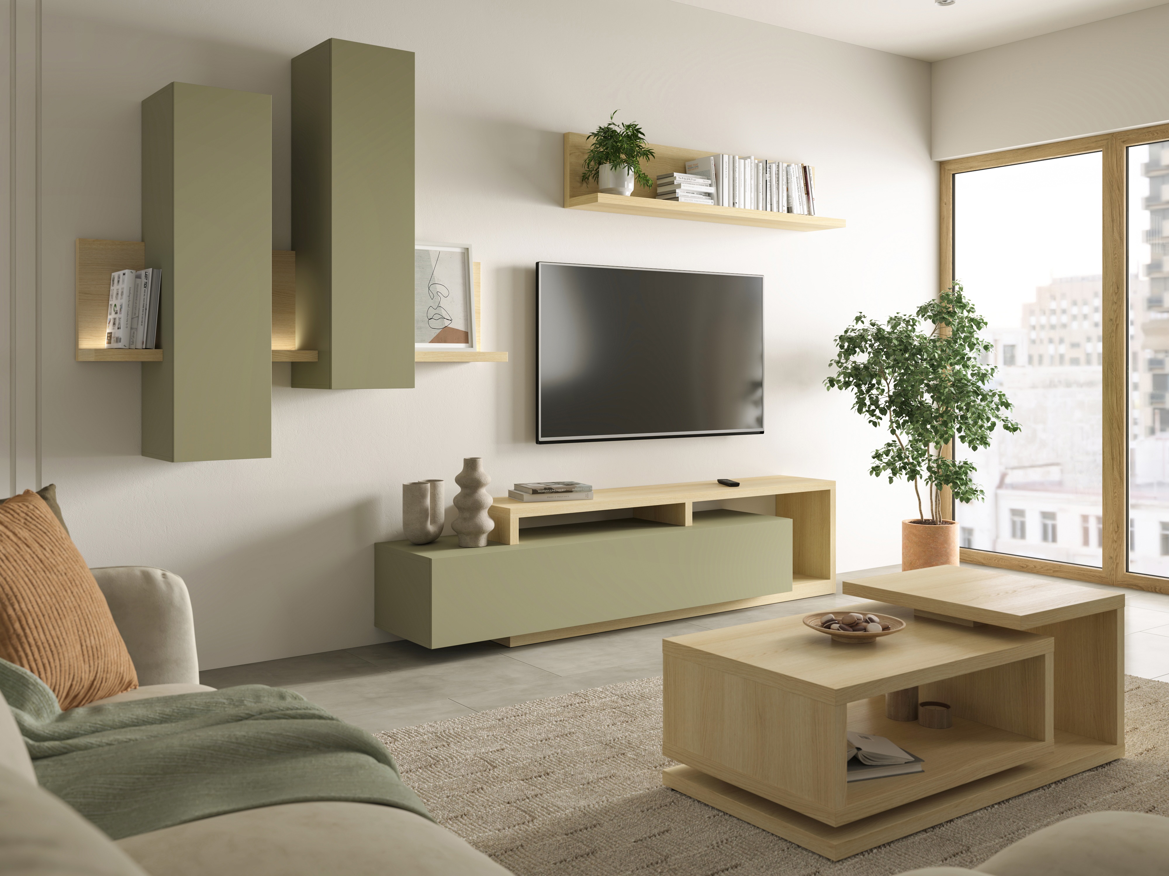 Wall shelf Lutiva 102 (Oak)