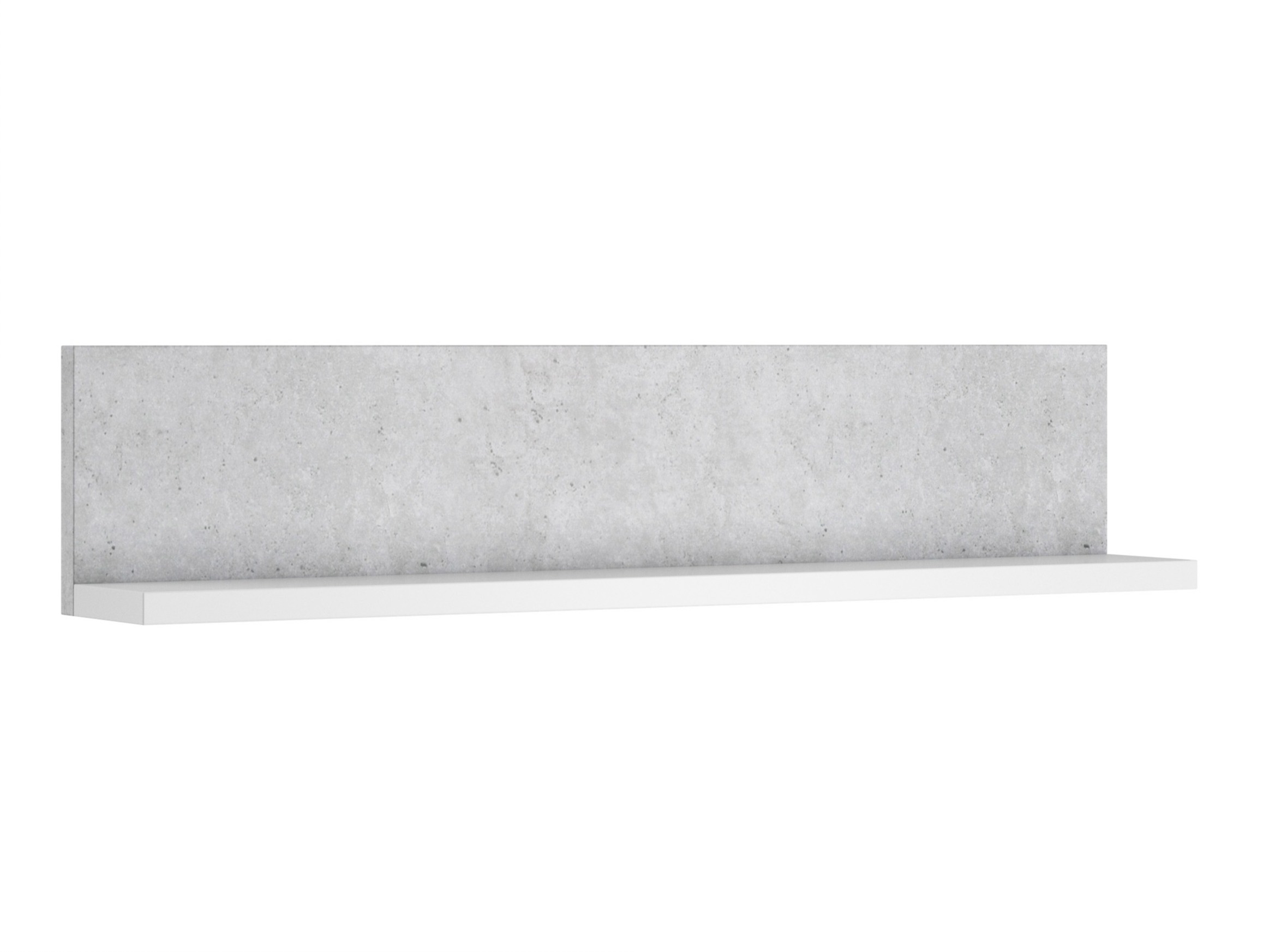 Wall shelf Lutiva 102 (White + Concrete)