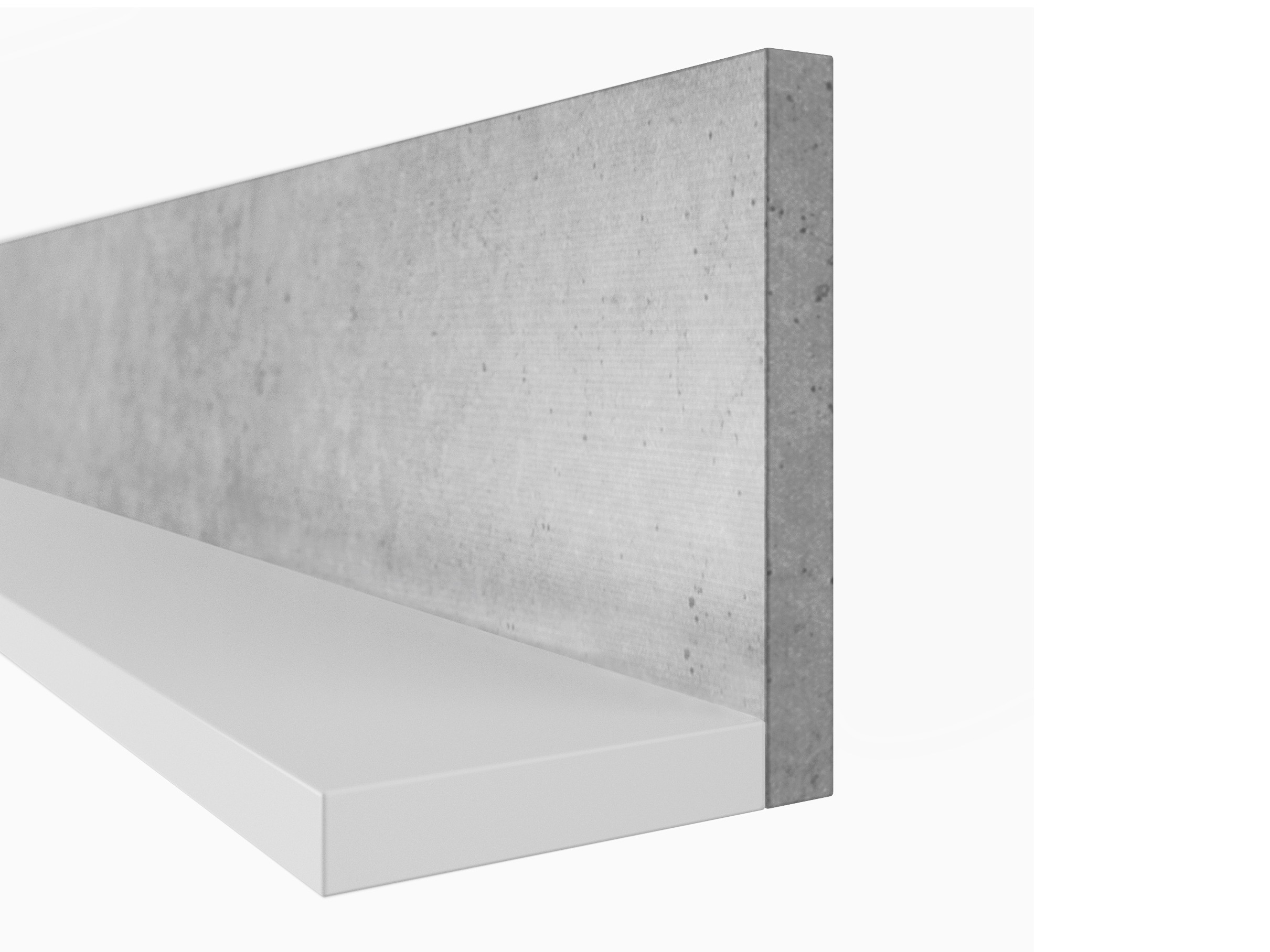 Wall shelf Lutiva 102 (White + Concrete)