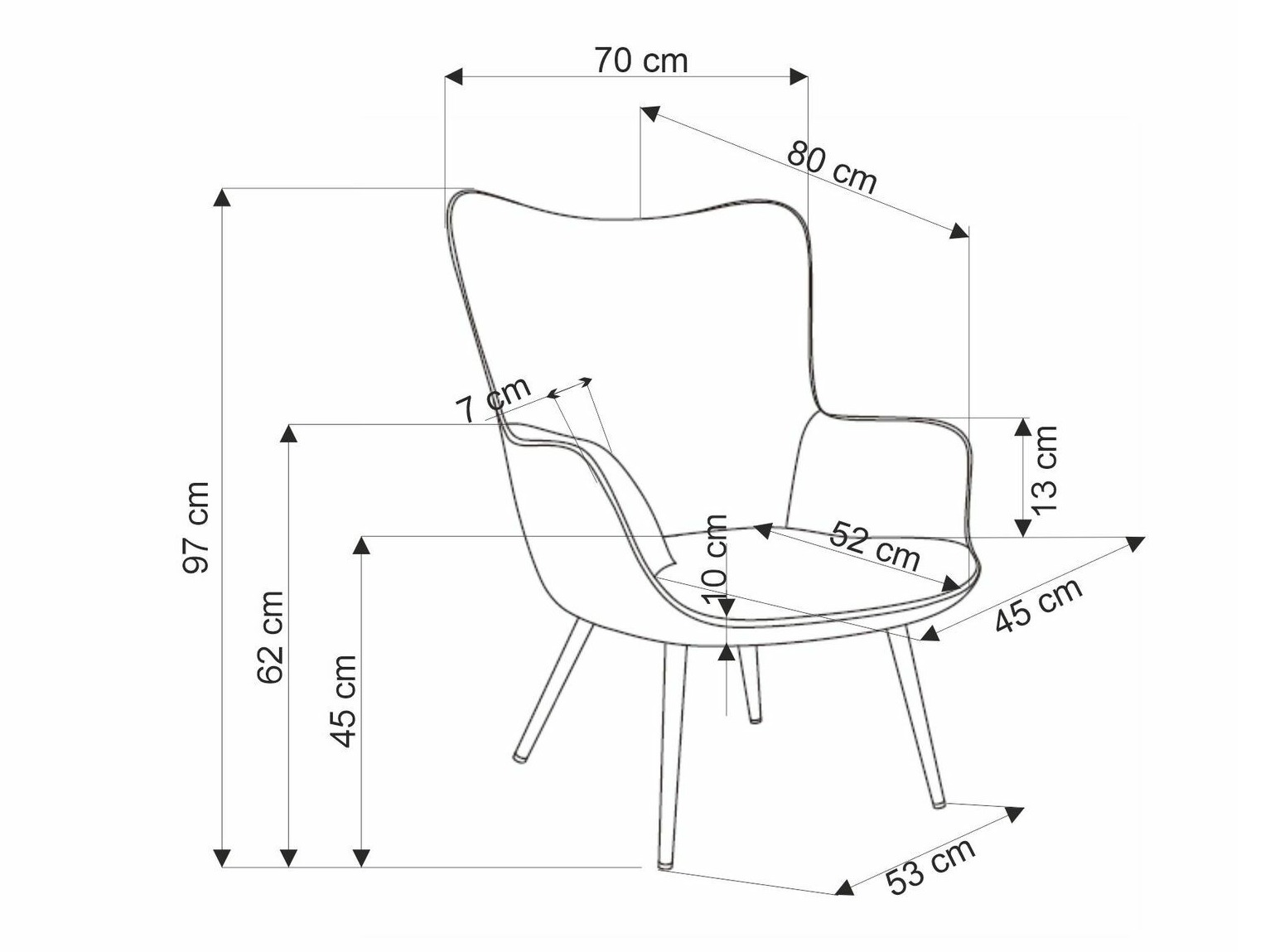 Armchair Houston 1610 (Yellow)