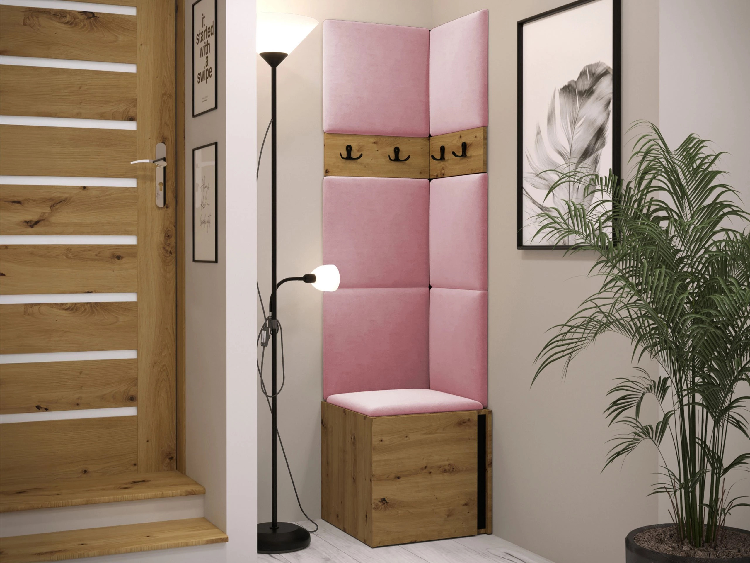 Hallway set Pinis XXI (Artisan oak + Black)