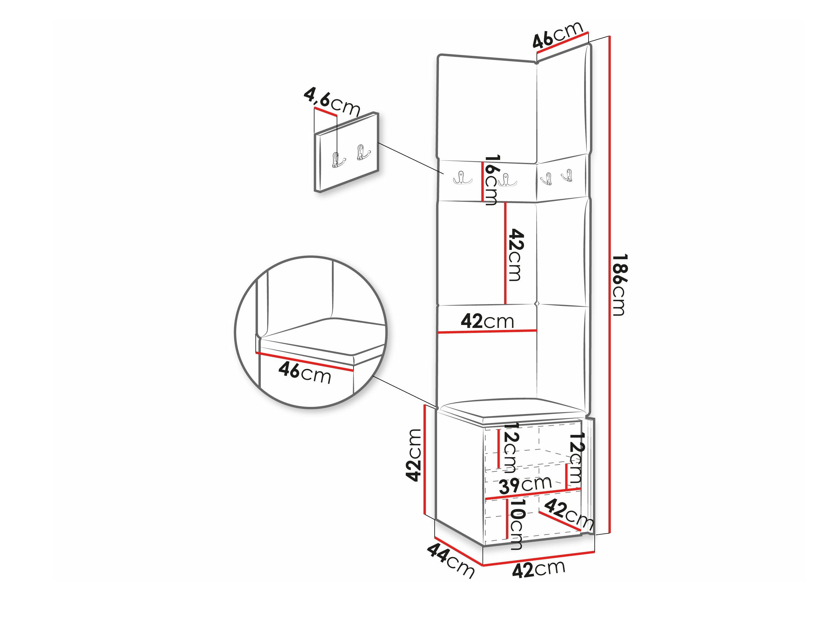 Hallway set Pinis XXI (Graphite)