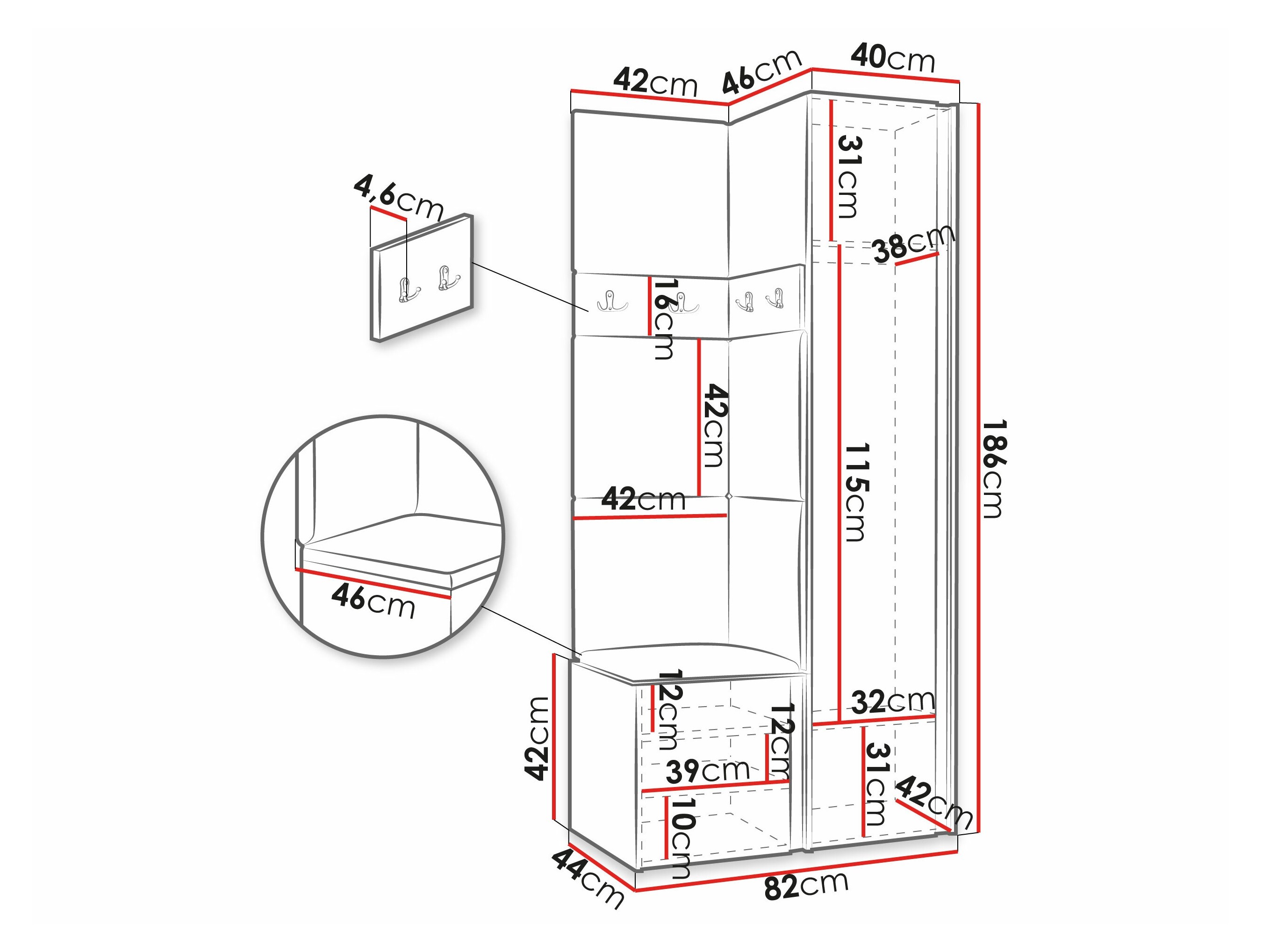 Hallway set Pinis XXIV (White)