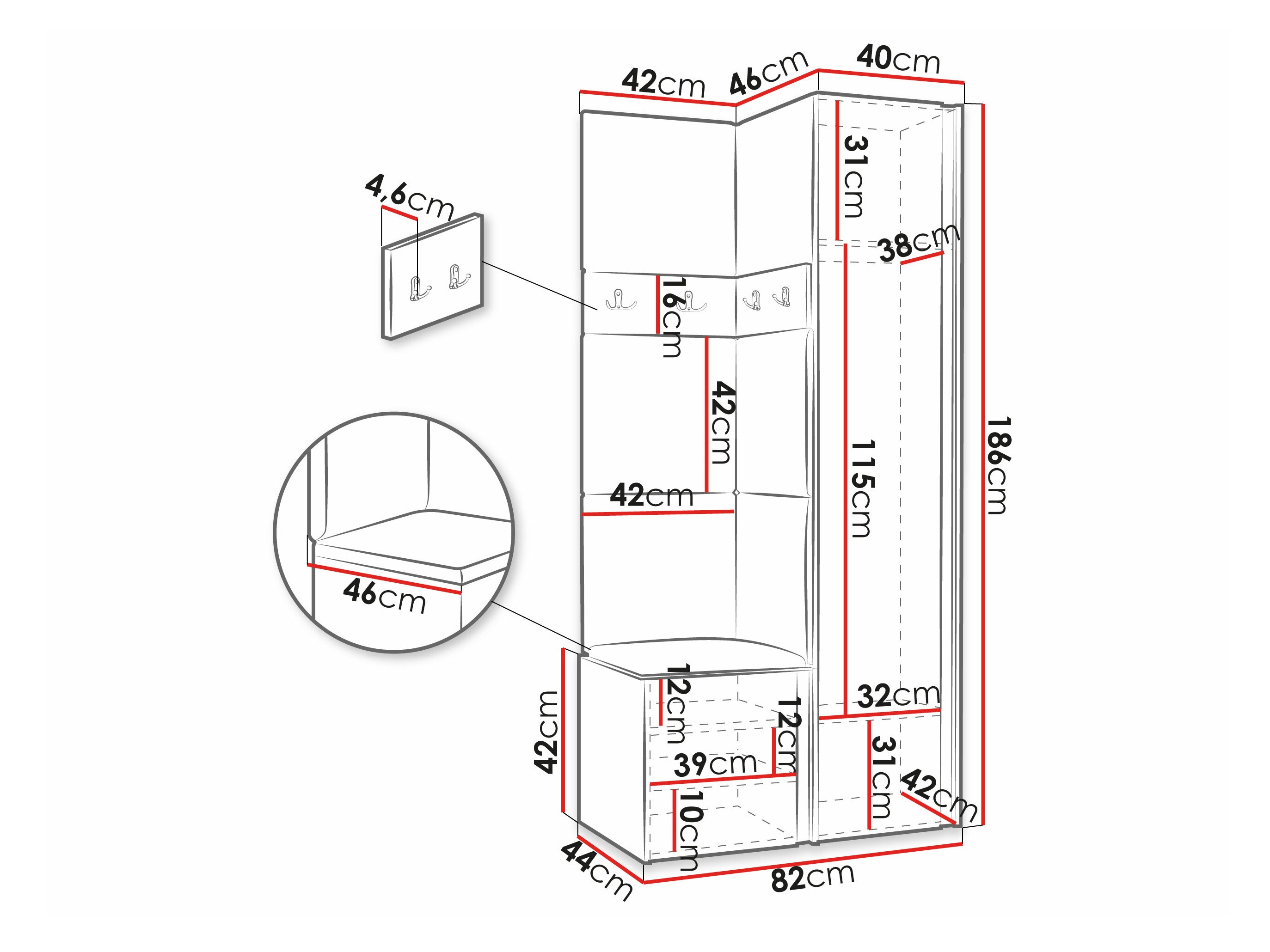 Hallway set Pinis XXIV (White)