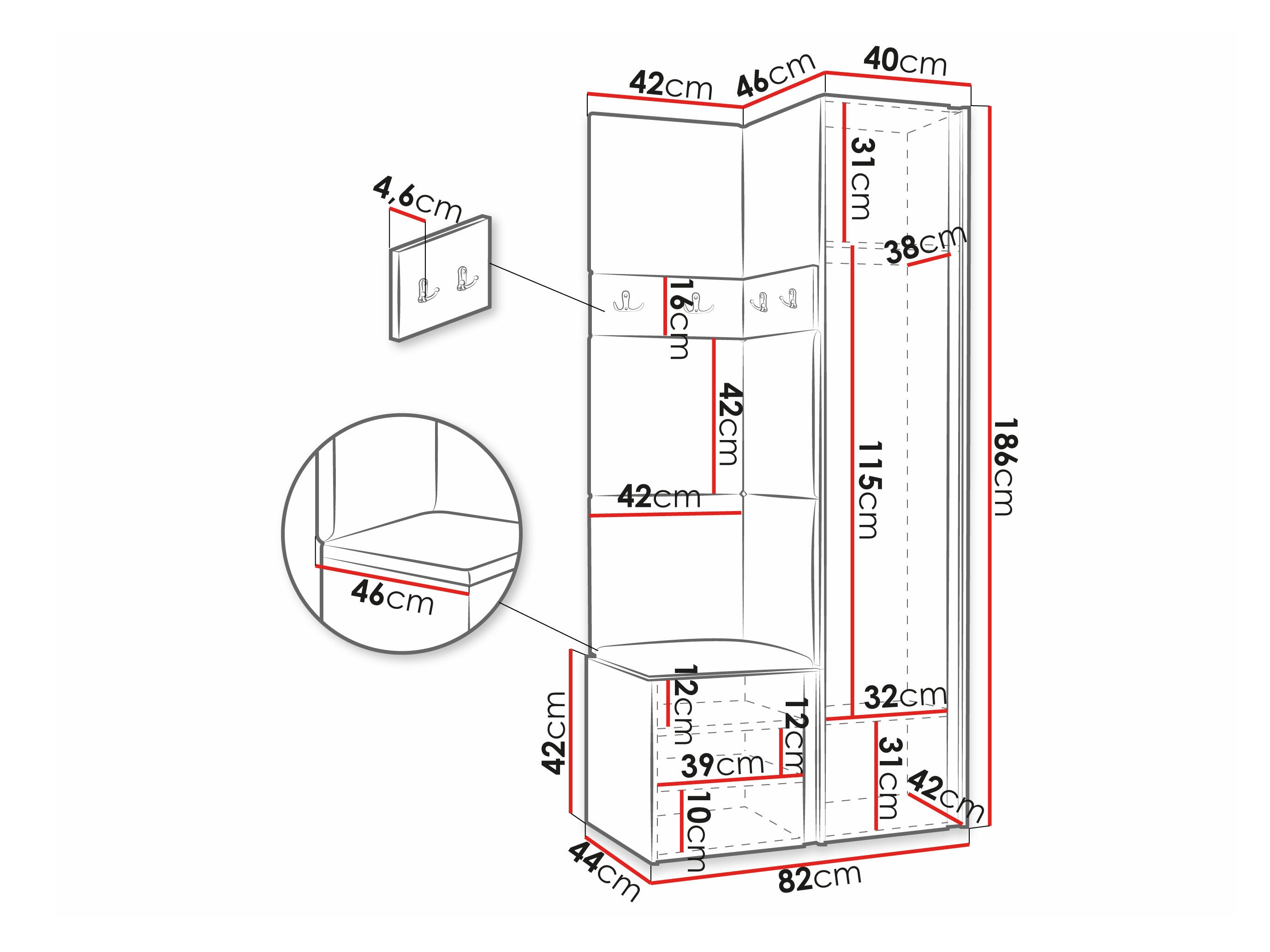 Hallway set Pinis XXIV (White)