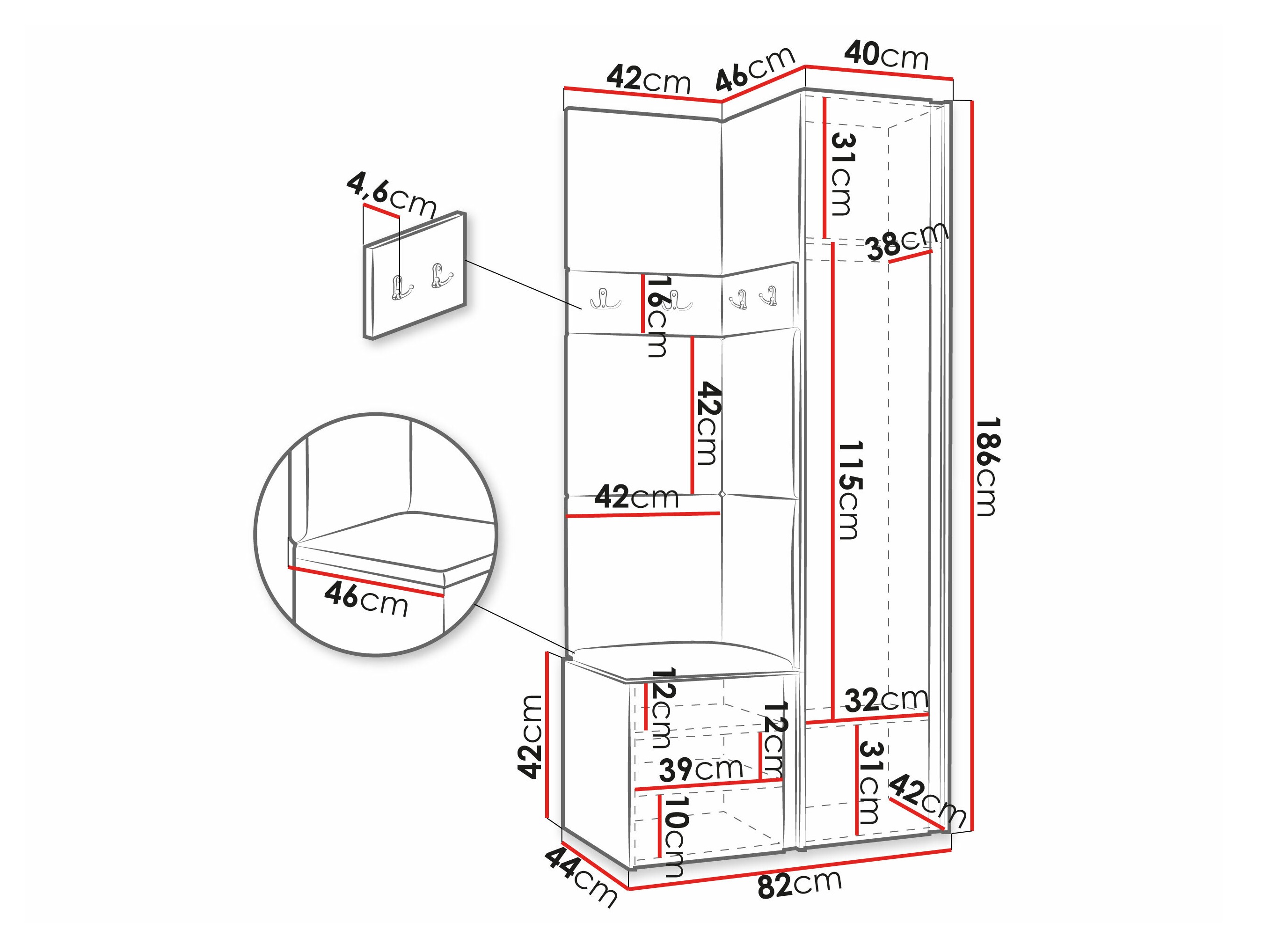 Hallway set Pinis XXV (White)