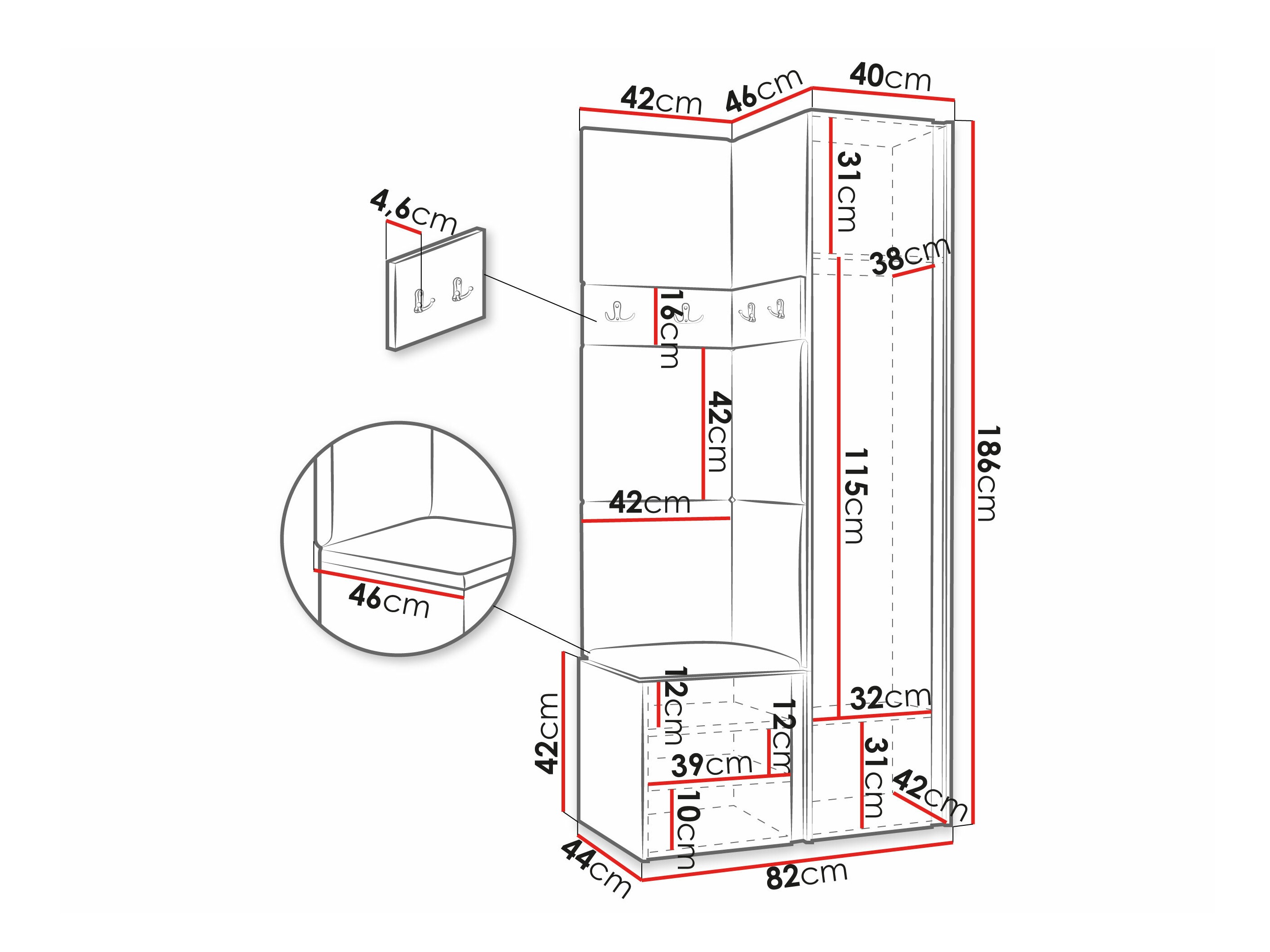Hallway set Pinis XXV (White)
