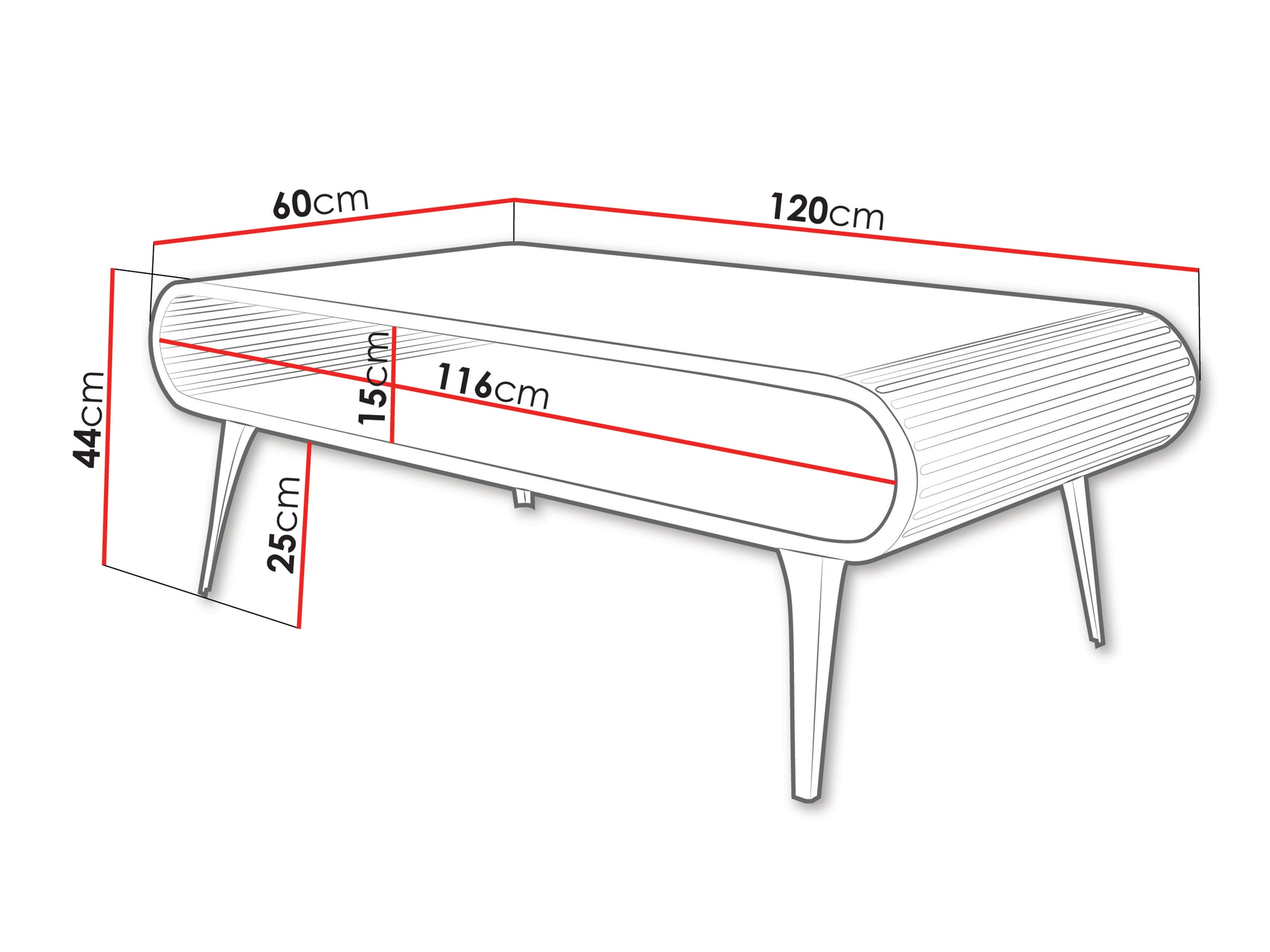 Coffee table Oswego 161 (Graphite)