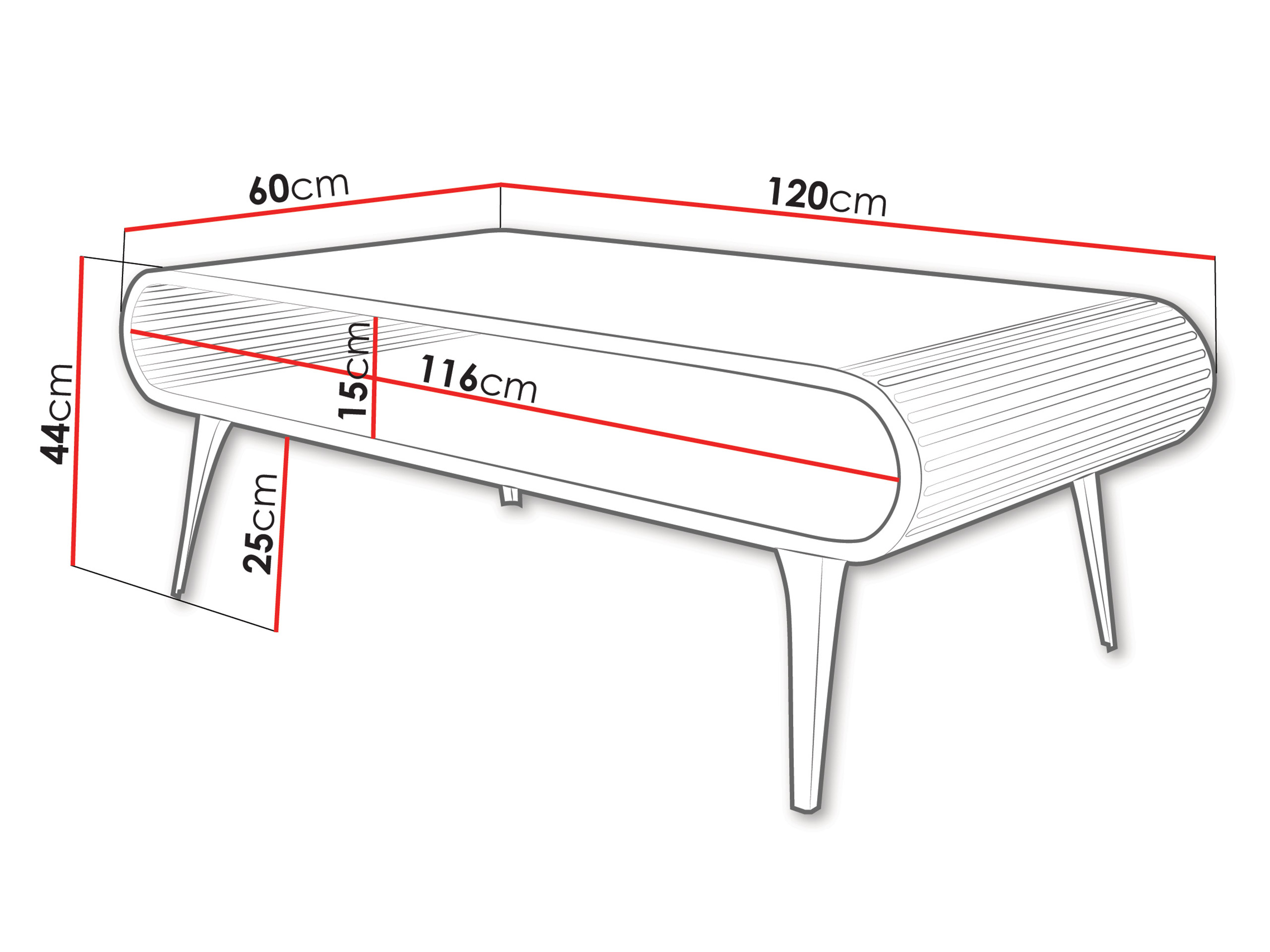 Coffee table Oswego 161 (Walnut)