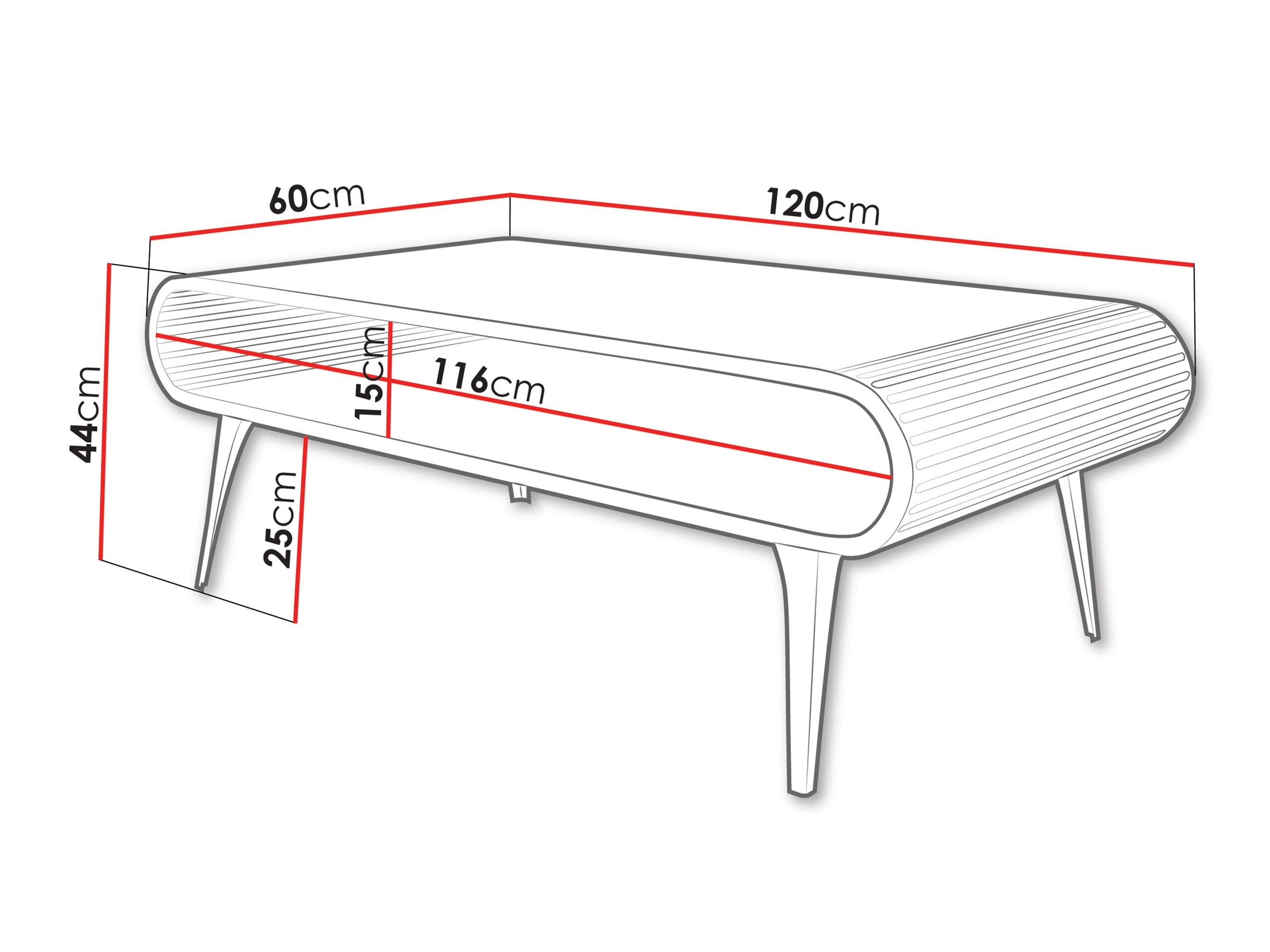 Coffee table Oswego 162 (Oak)