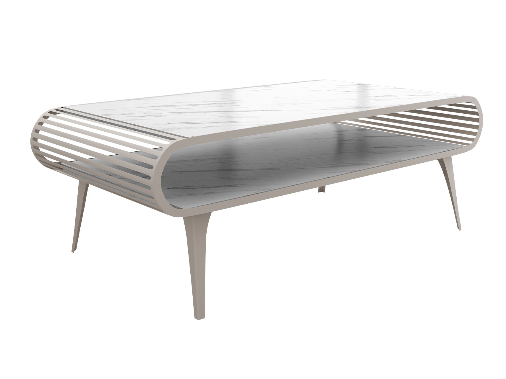 Coffee table Oswego 162 (White marble)