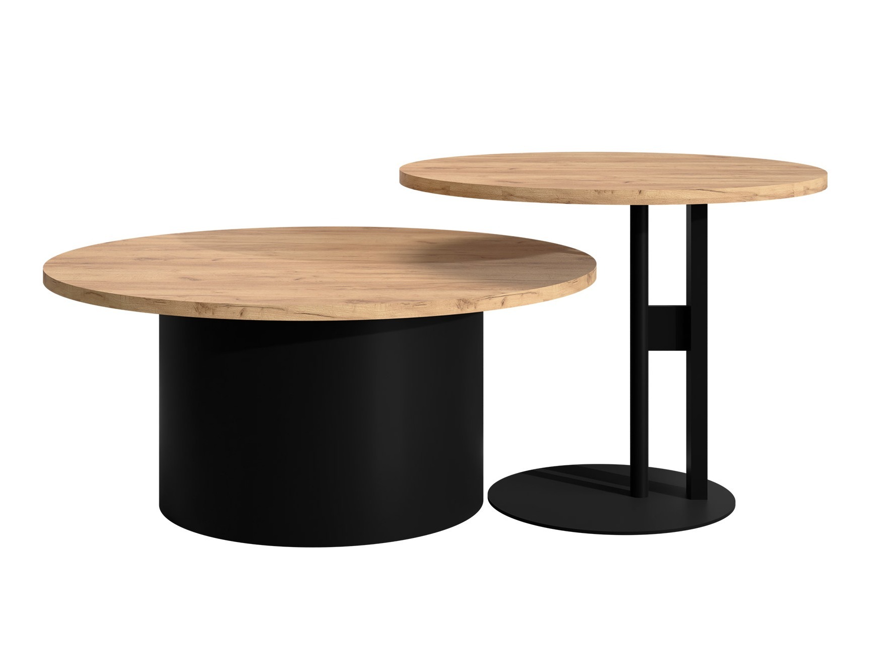 Nest of coffee tables Oswego 159 (Craft golden oak)