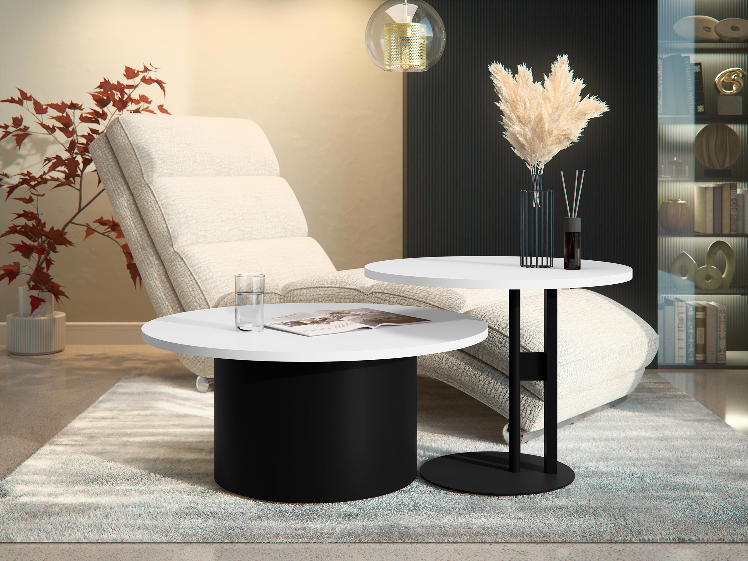 Nest of coffee tables Oswego 159 (White)