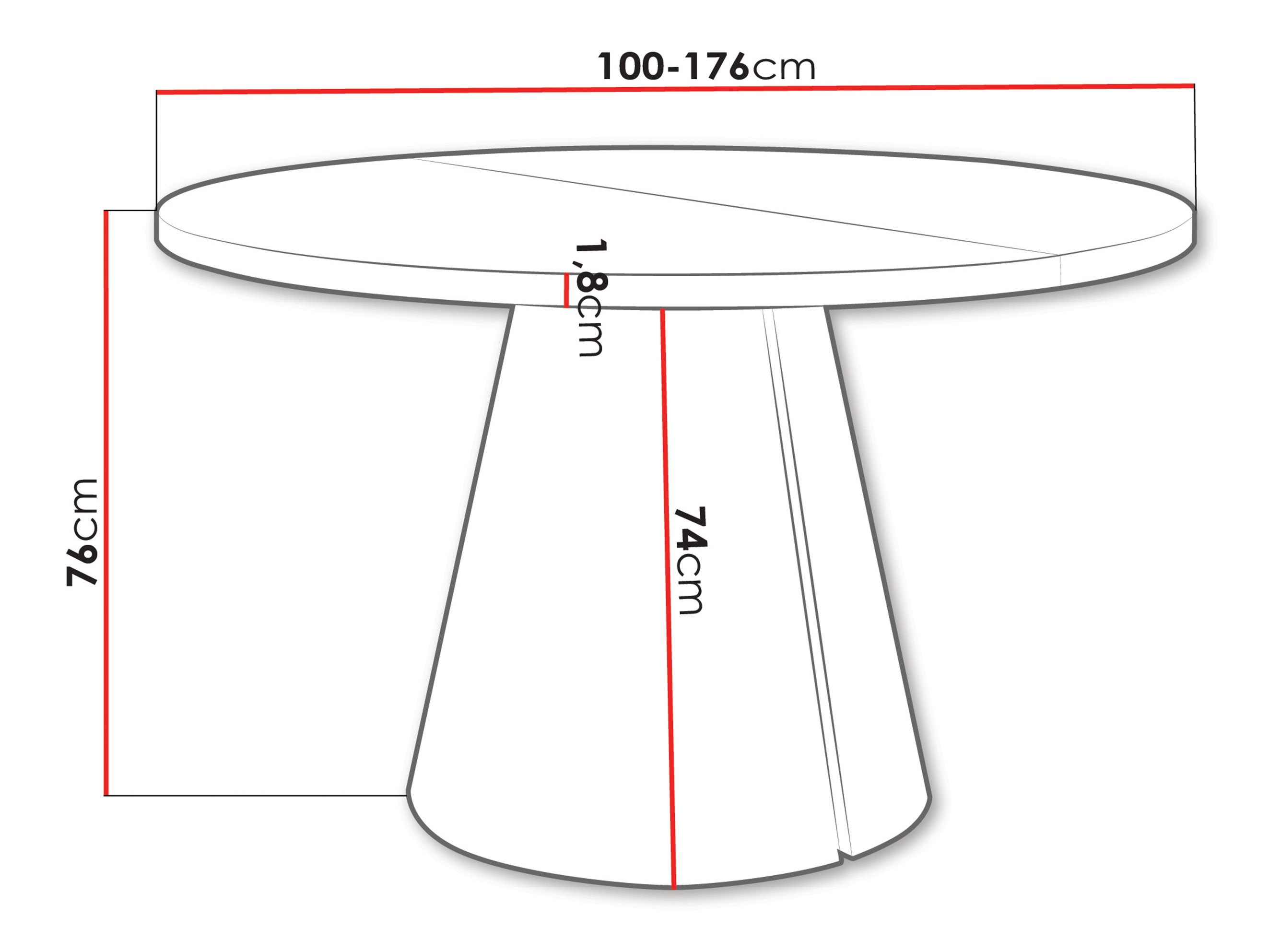 Table Oswego 165 (Craft golden oak)