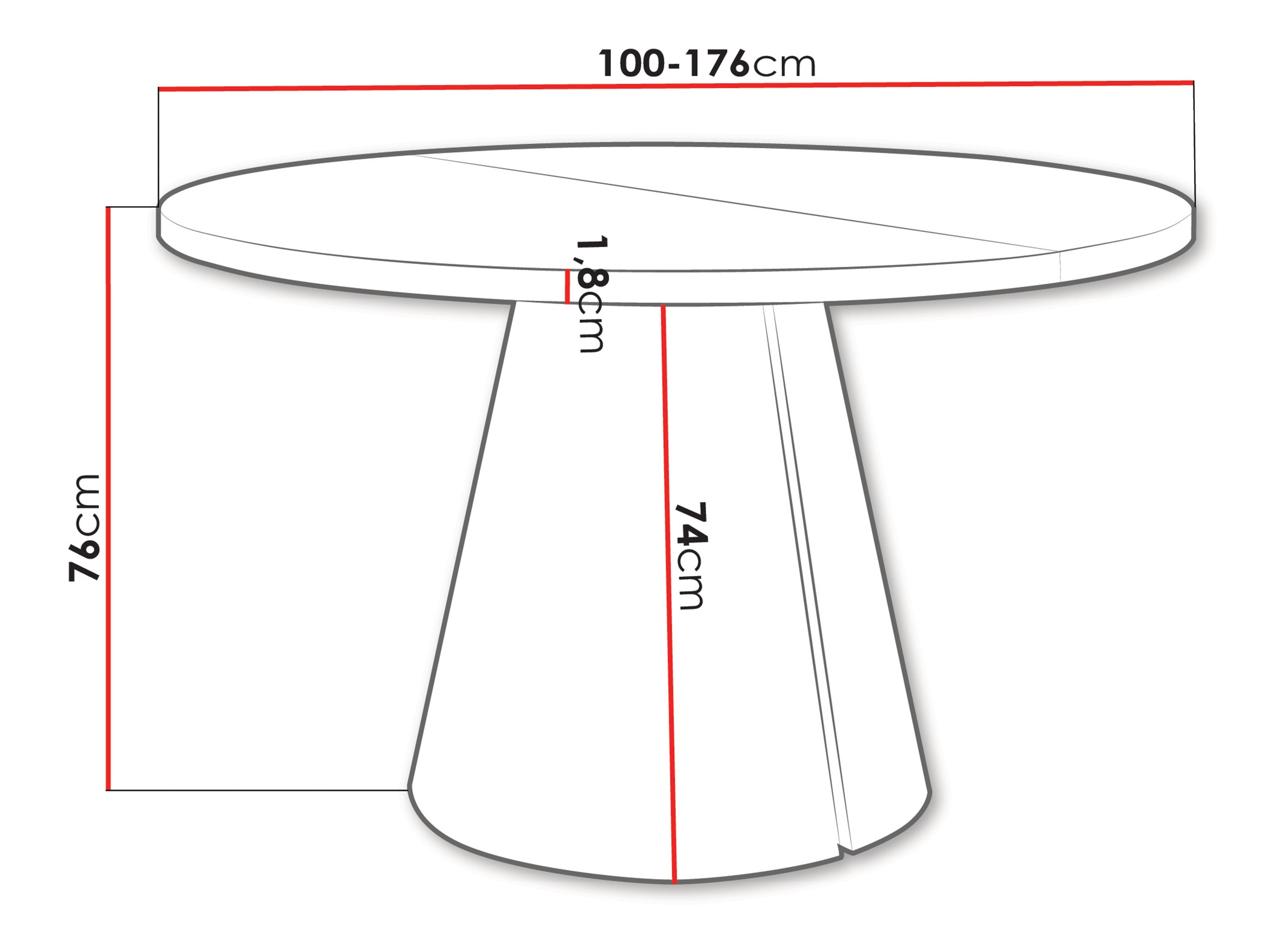 Table Oswego 166 (Cashmere)