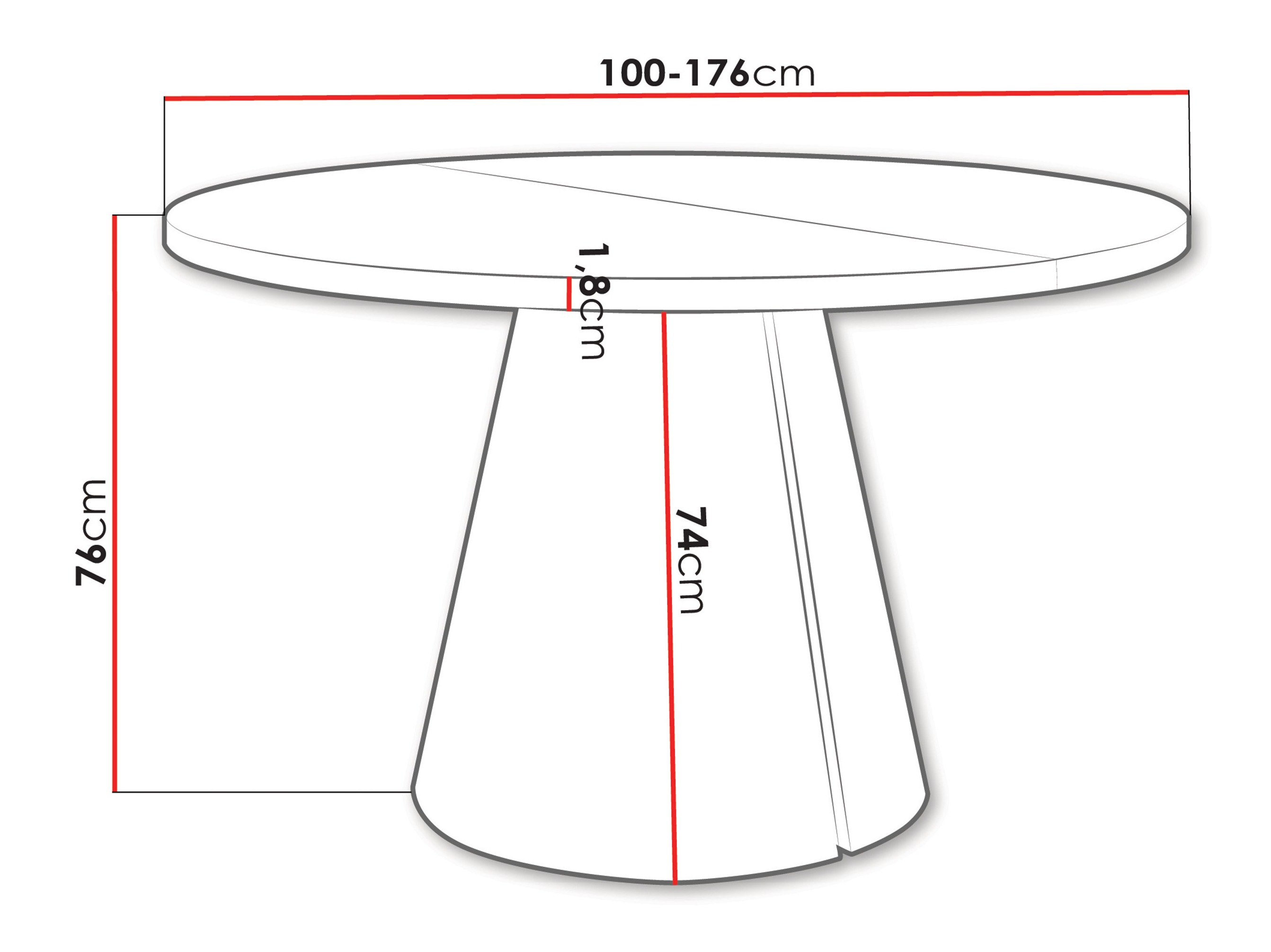 Table Oswego 166 (White marble)