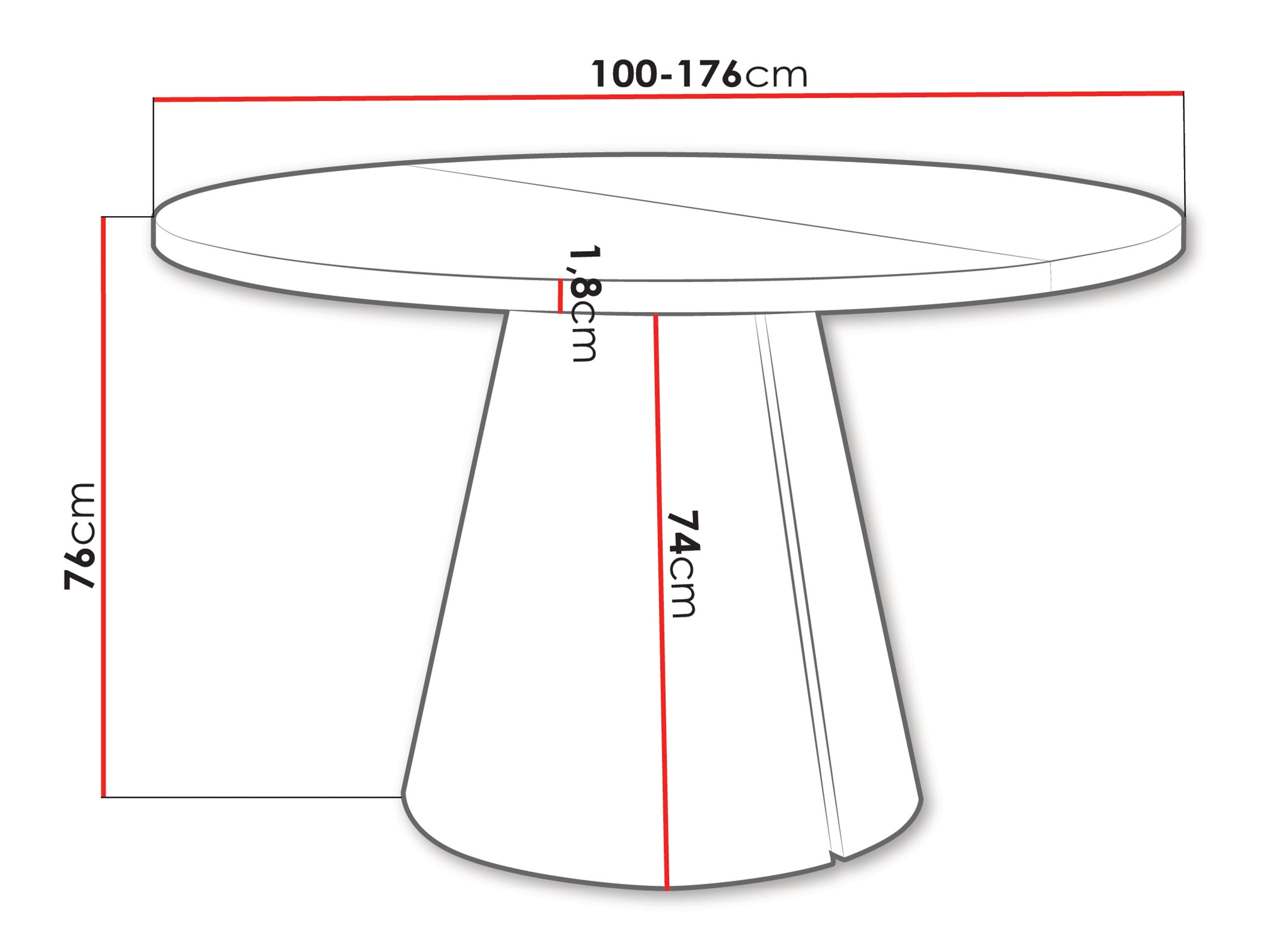 Table Oswego 166 (White)