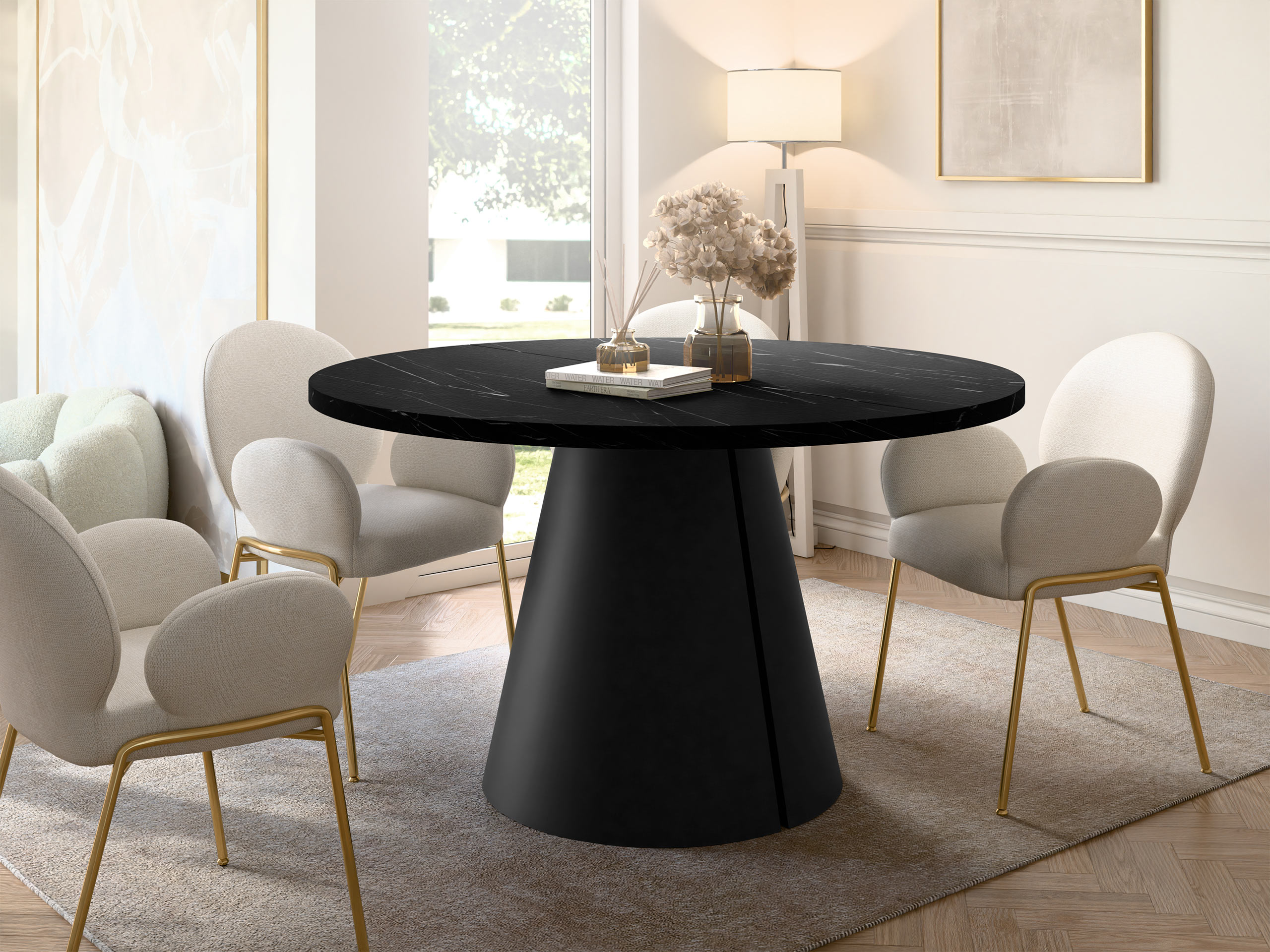 Table Oswego 167 (Black marble)