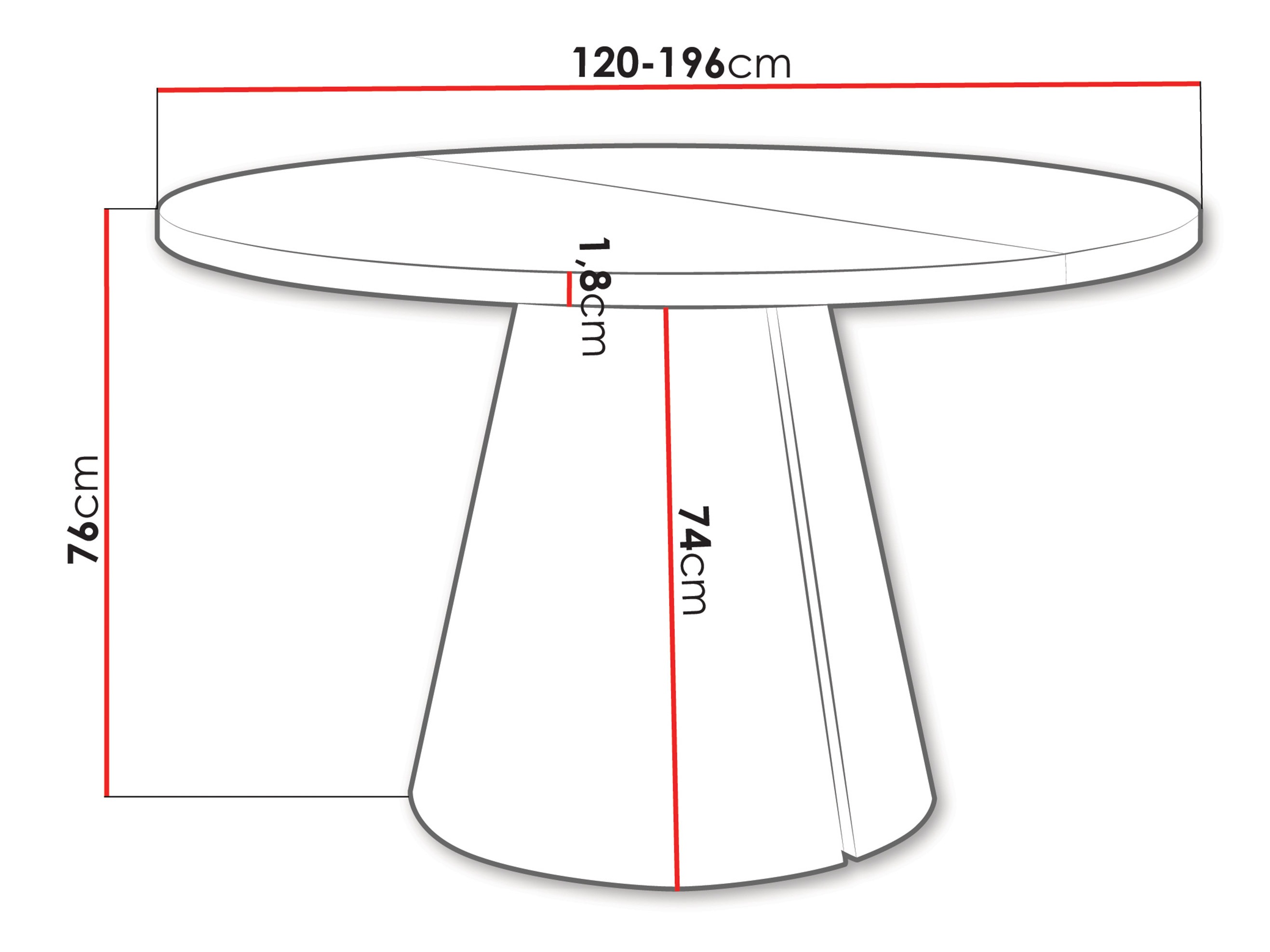 Table Oswego 167 (Black marble)