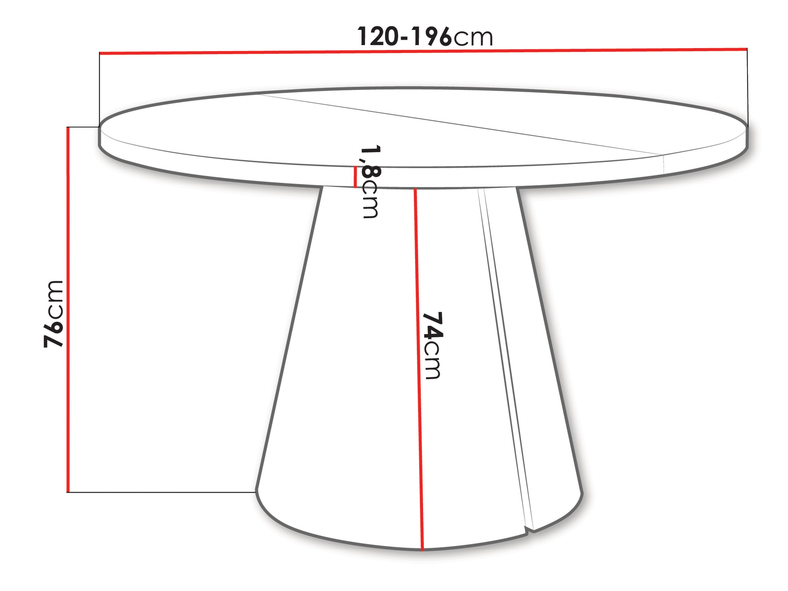 Table Oswego 167 (Walnut)