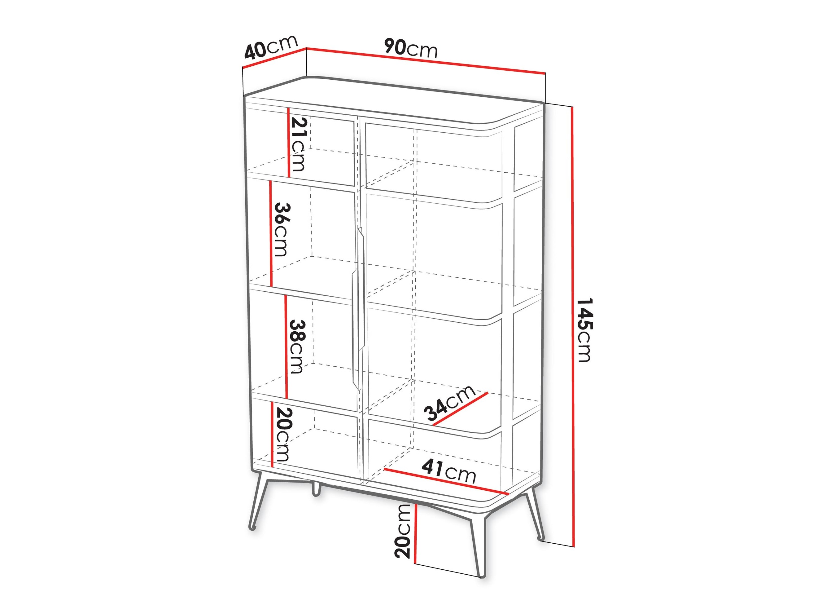 Bookcase Camfelo 103 (Cashmere)