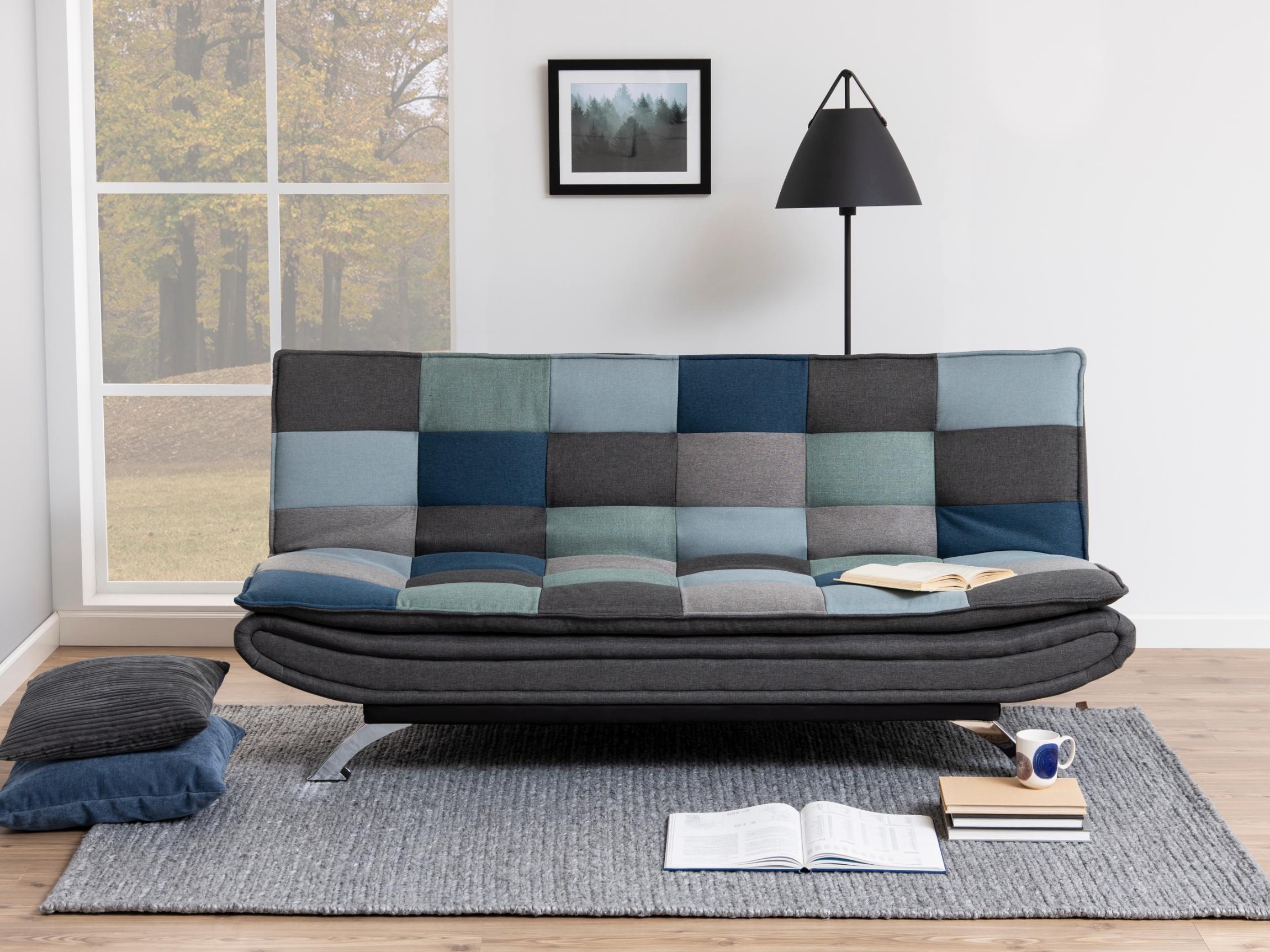 Sofa bed Norsica 228 (Grey + Blue)
