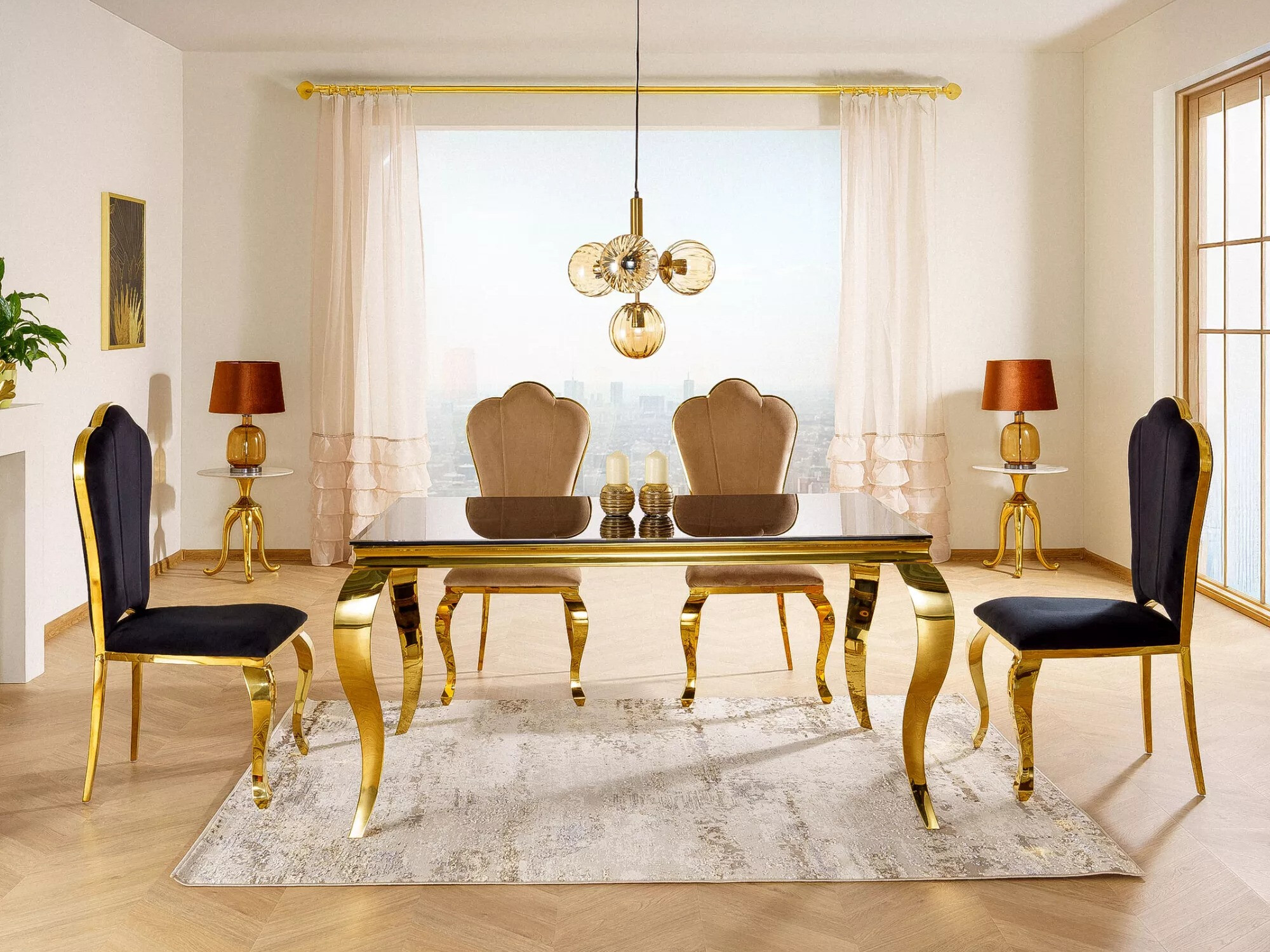 Table Detroit 323 (Golden + Black)