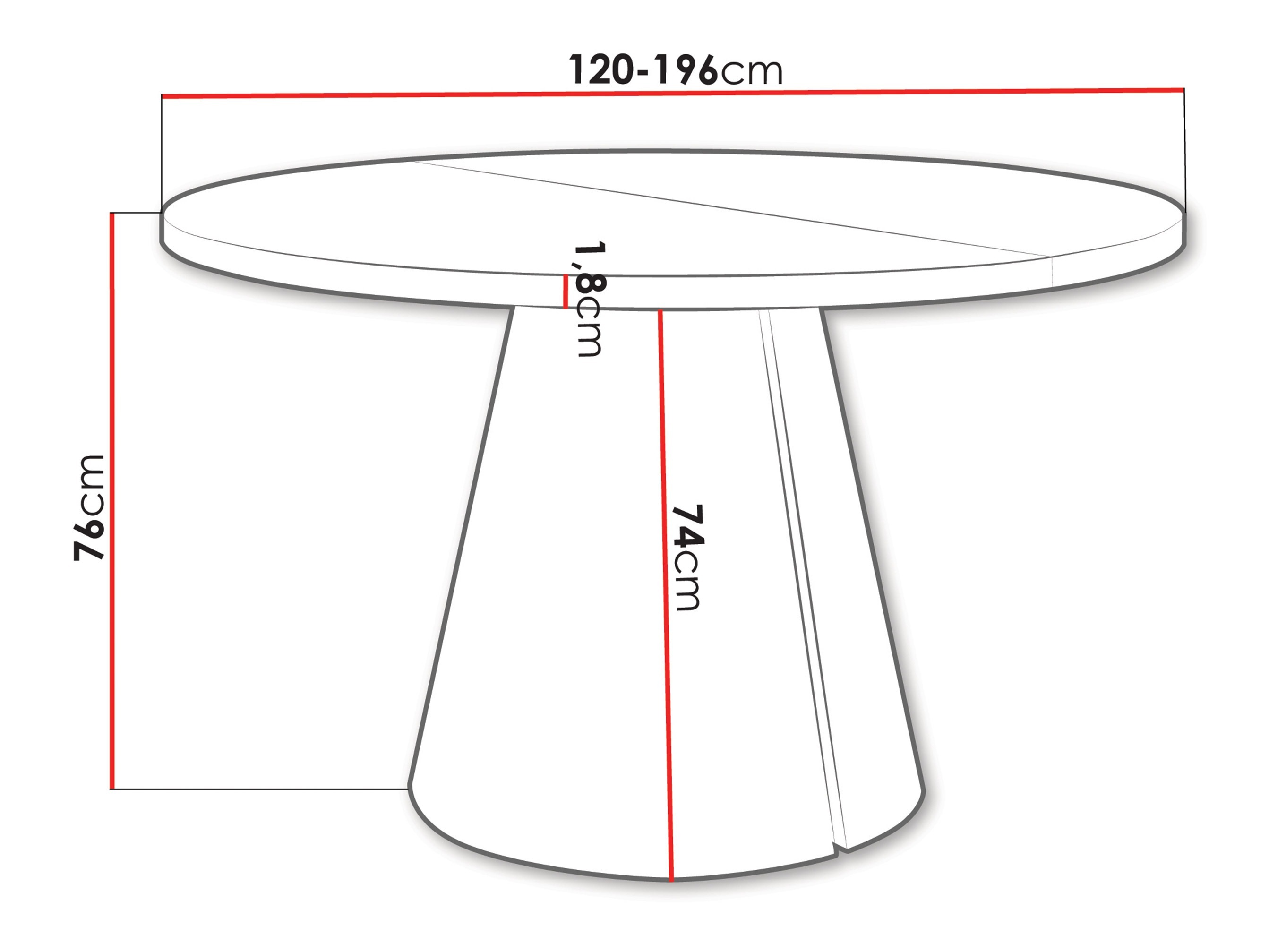 Table Oswego 168 (Oak)