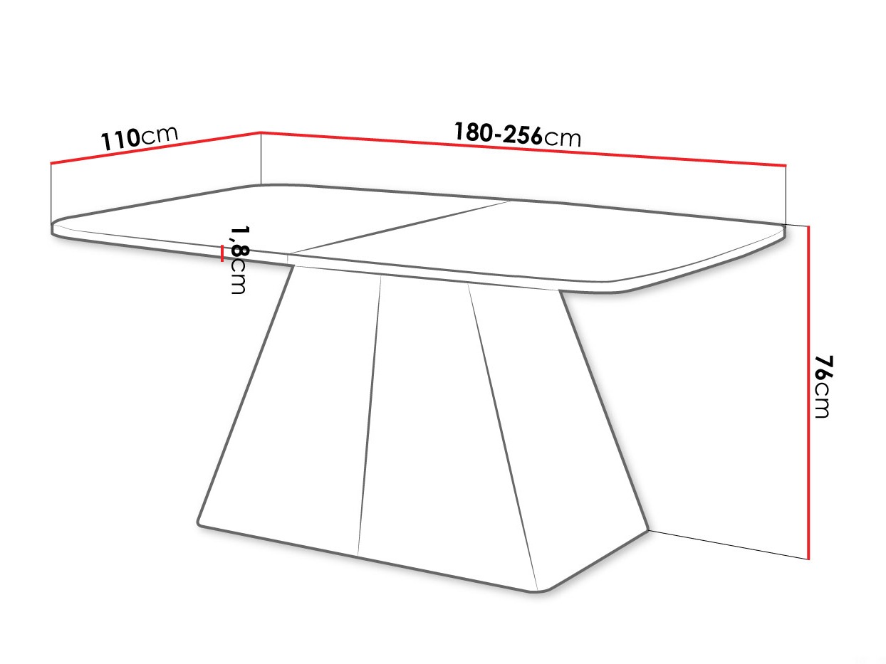 Table Oswego 169 (Black marble)