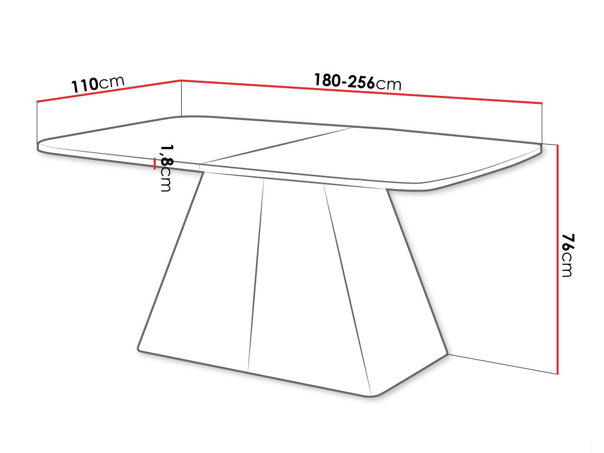 Table Oswego 170 (White marble)
