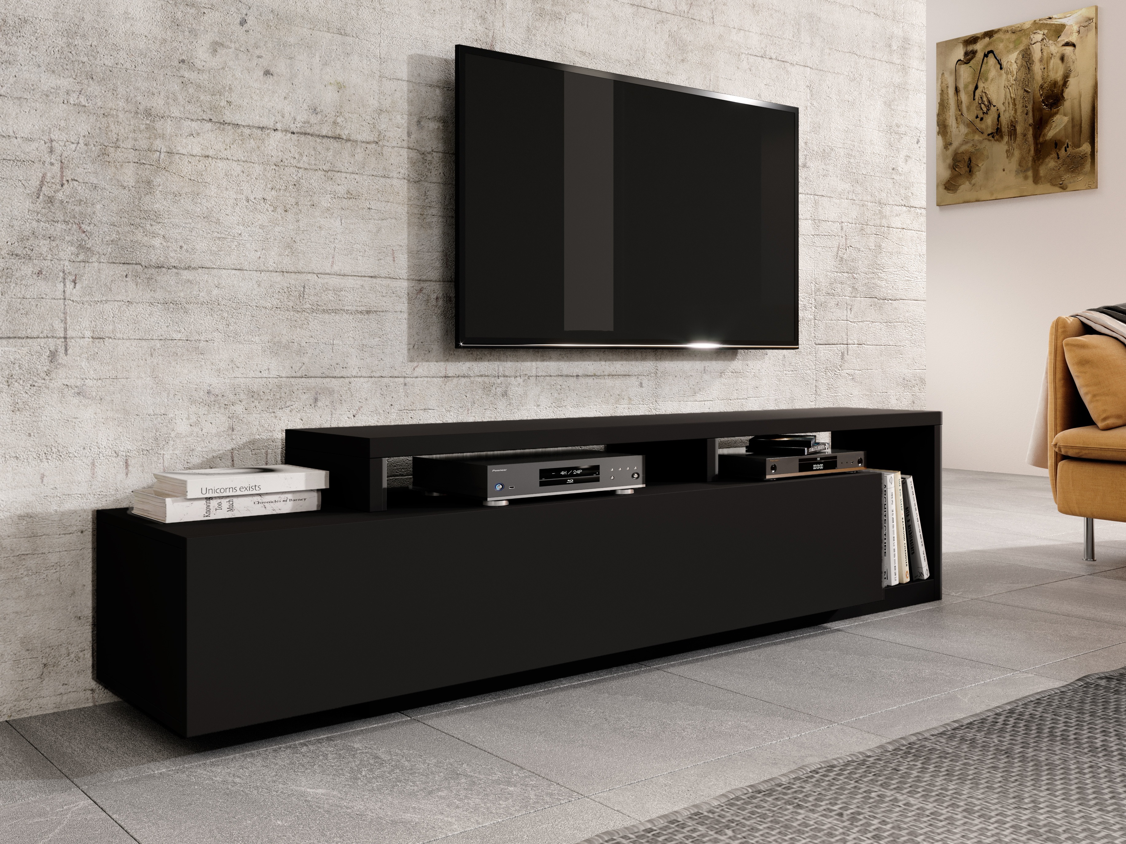 TV stand Lutiva 103 (Matte black)