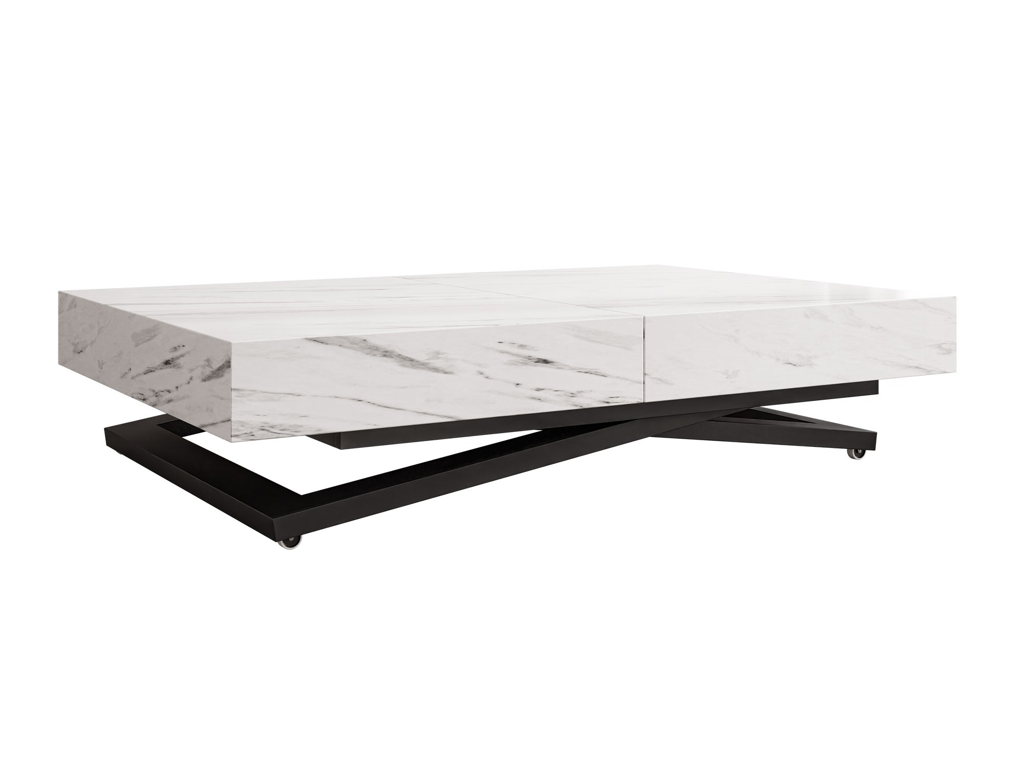 Coffee table transformer Oswego 171 (White marble)